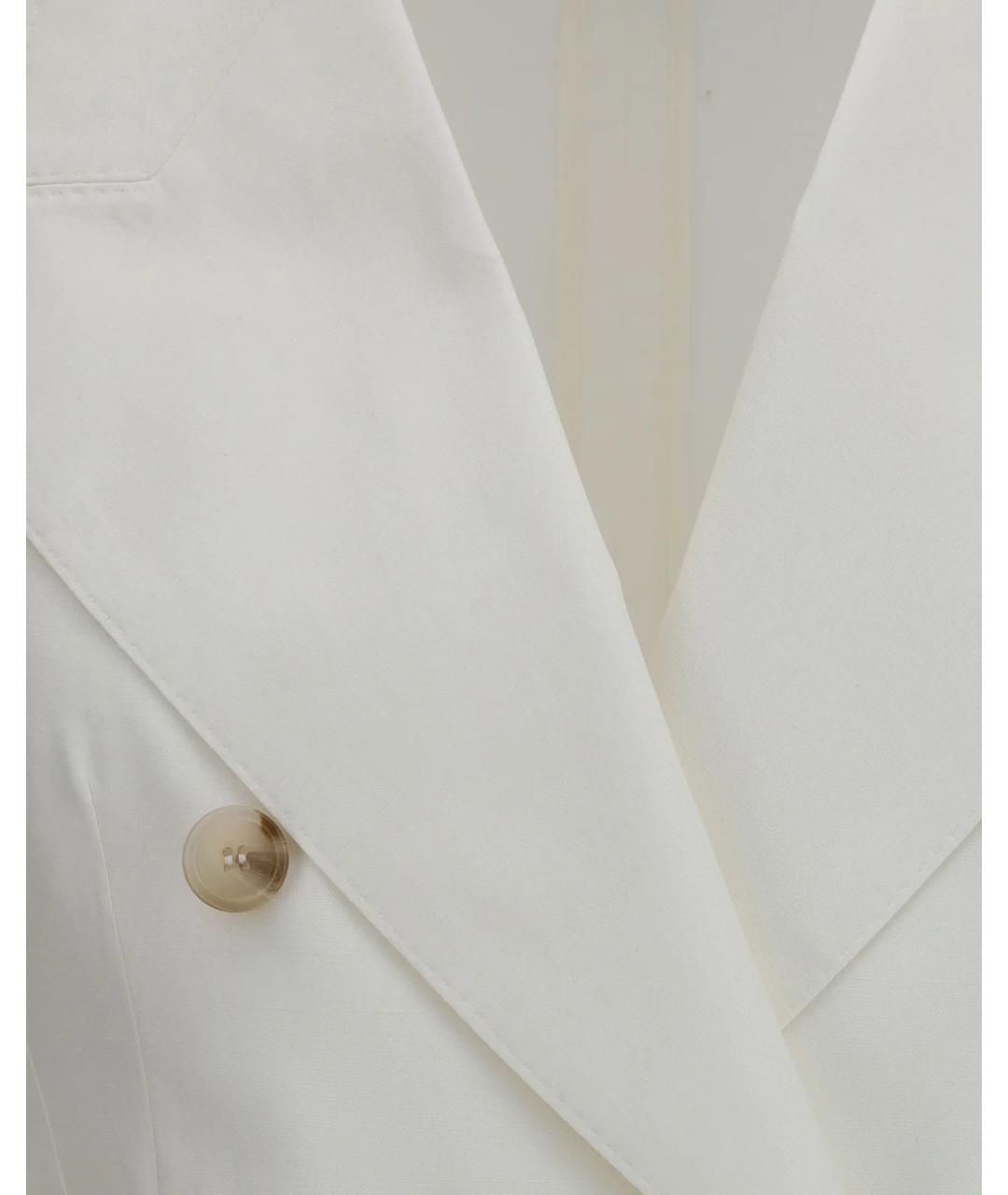 DOLCE&GABBANA Белый хлопковый жакет/пиджак, фото 3
