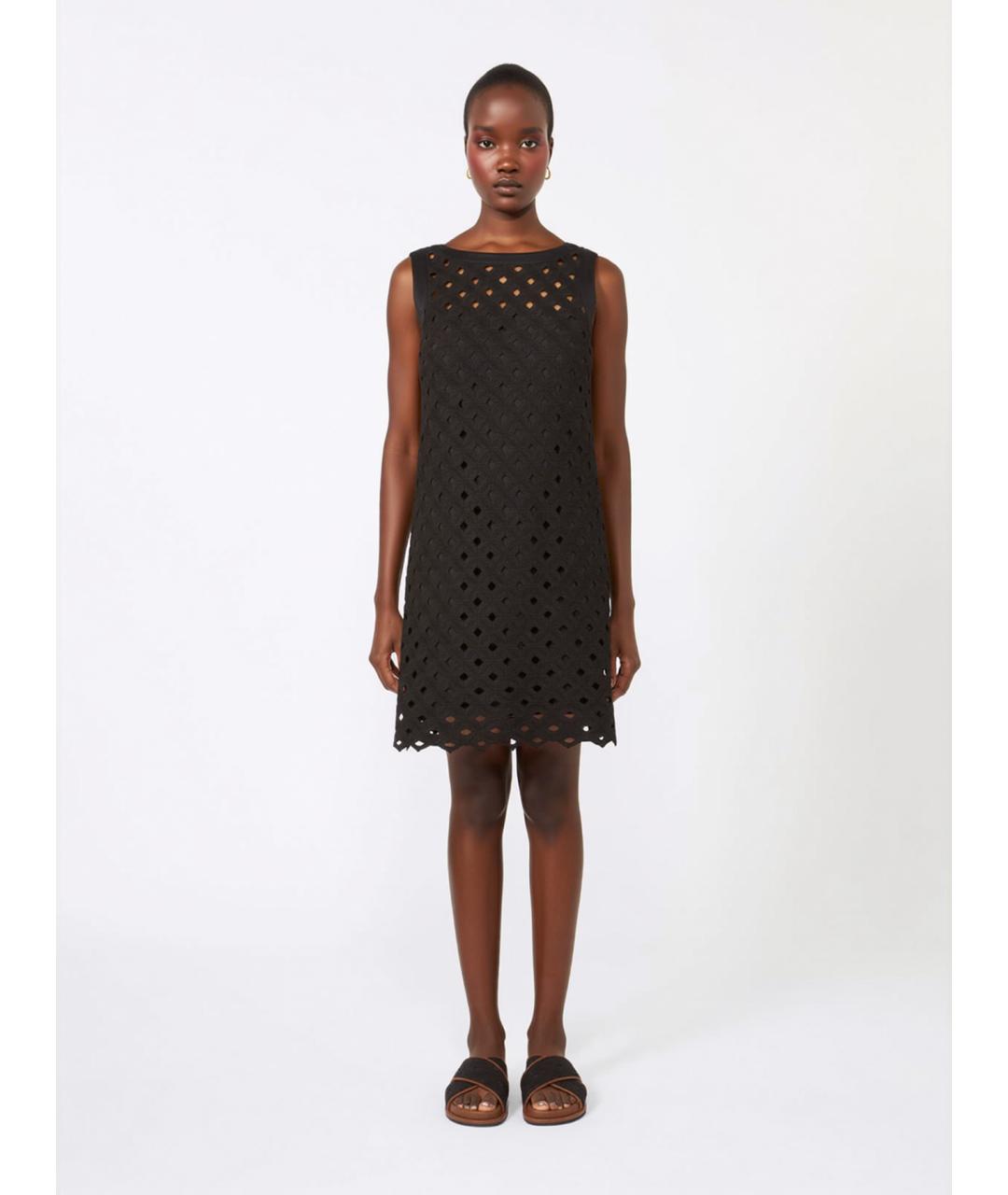 MAX MARA Черное полиэстеровое повседневное платье, фото 3