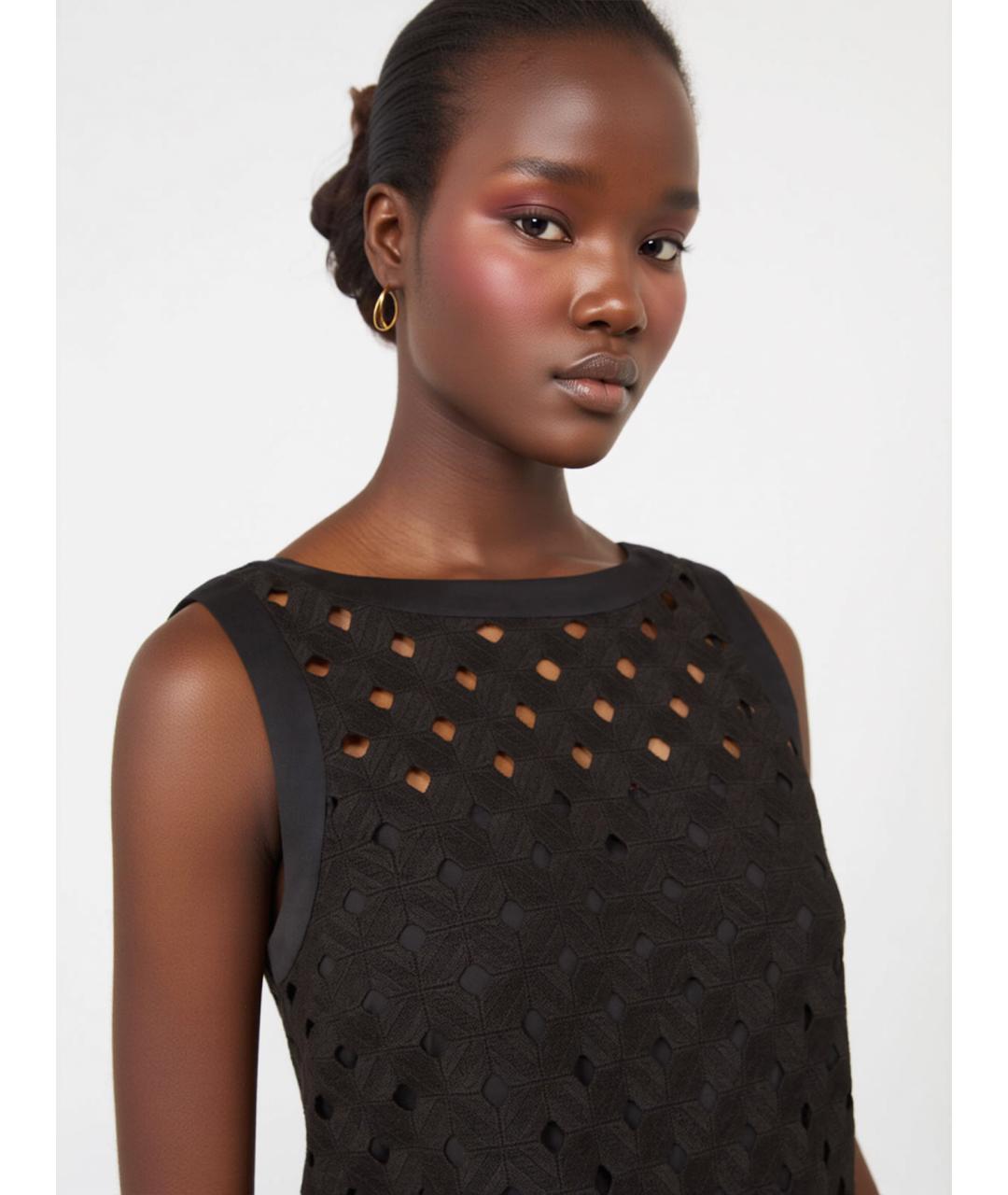 MAX MARA Черное полиэстеровое повседневное платье, фото 5