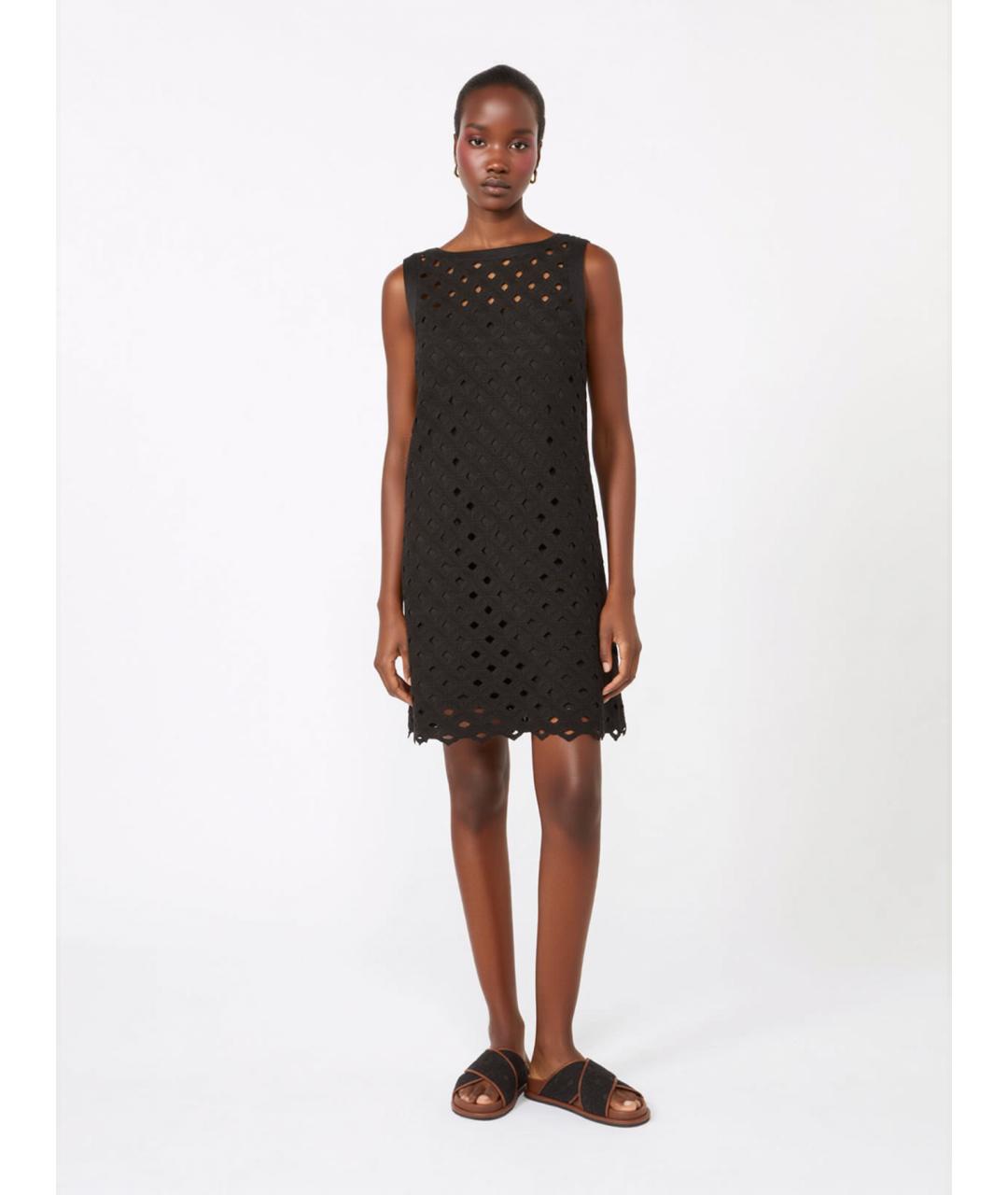 MAX MARA Черное полиэстеровое повседневное платье, фото 2