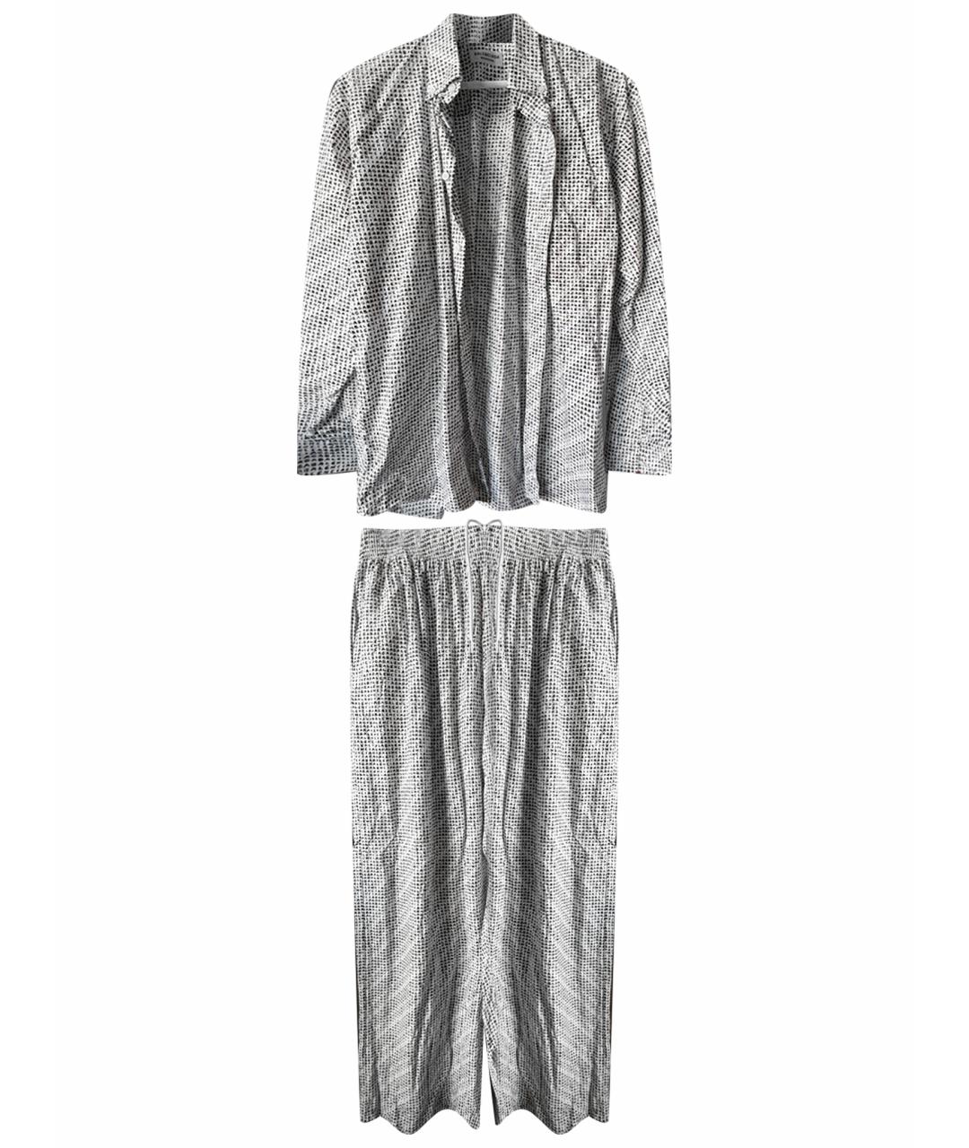 BALENCIAGA Белый хлопковый костюм с брюками, фото 1