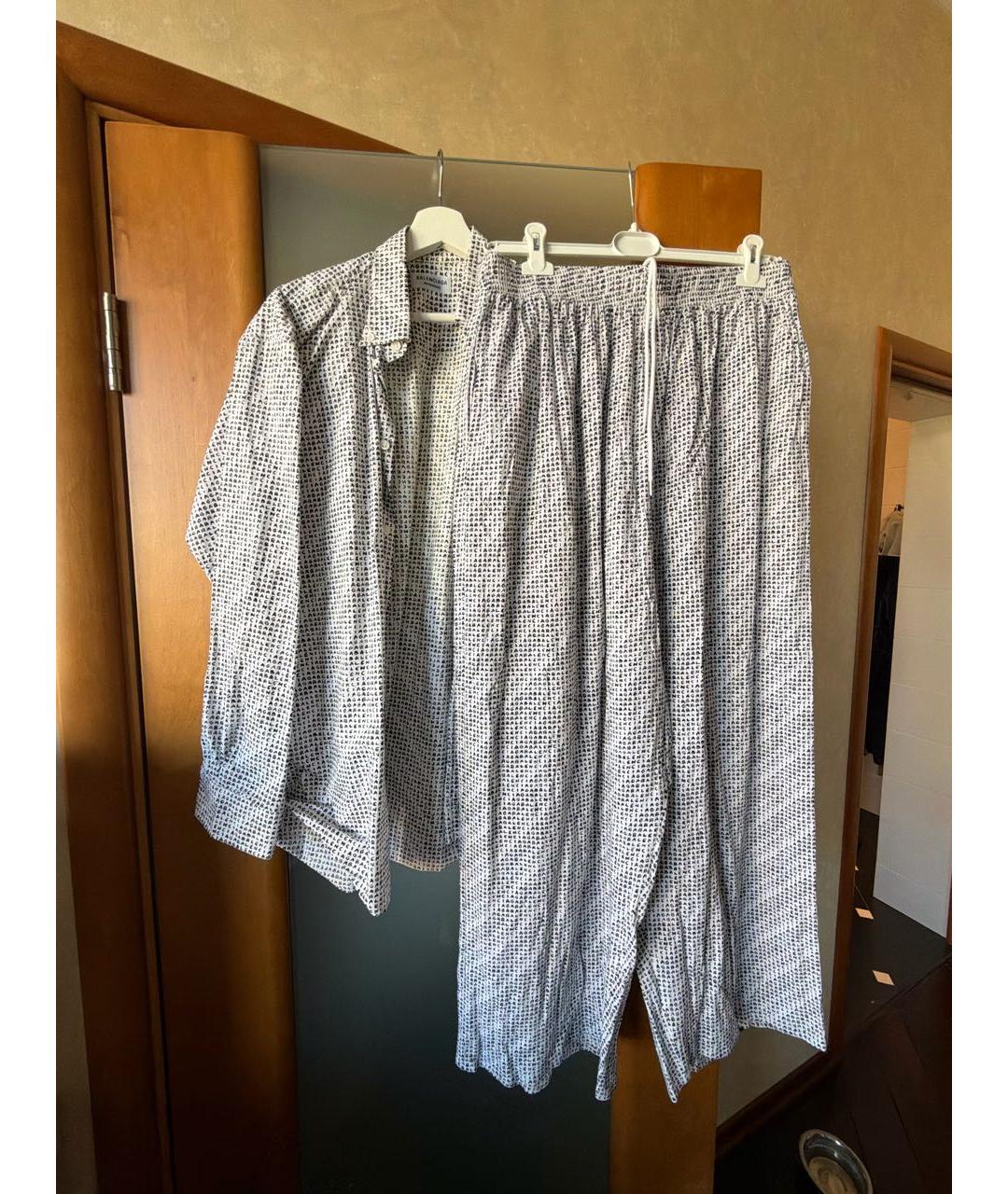 BALENCIAGA Белый хлопковый костюм с брюками, фото 3