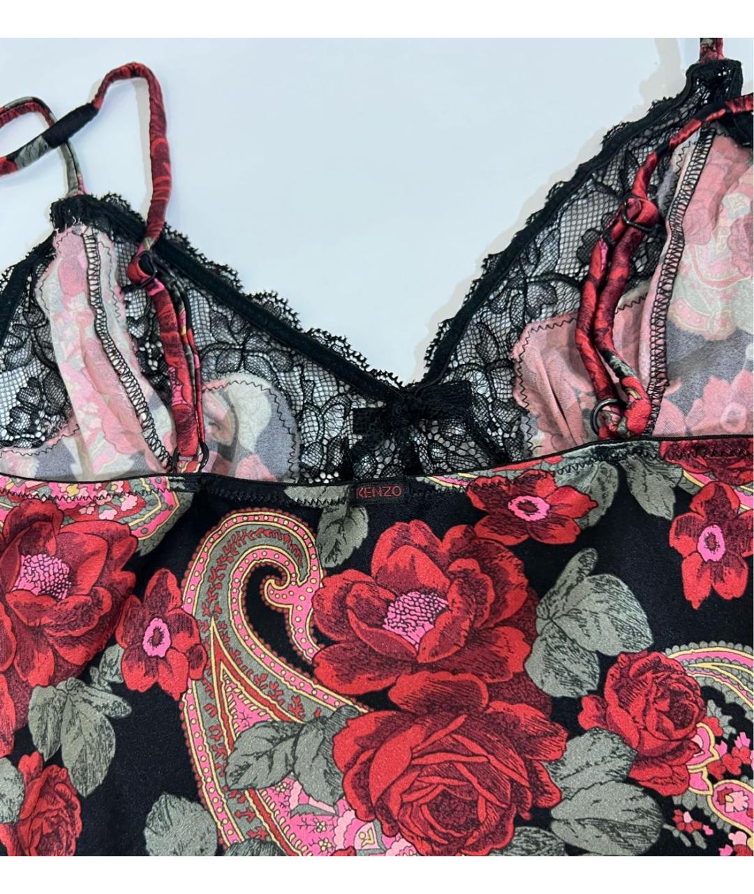 KENZO Мульти шелковая майка, фото 3