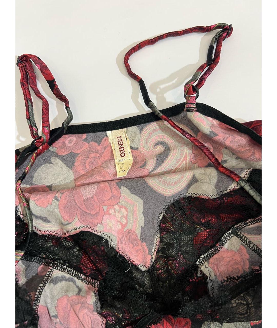 KENZO Мульти шелковая майка, фото 6