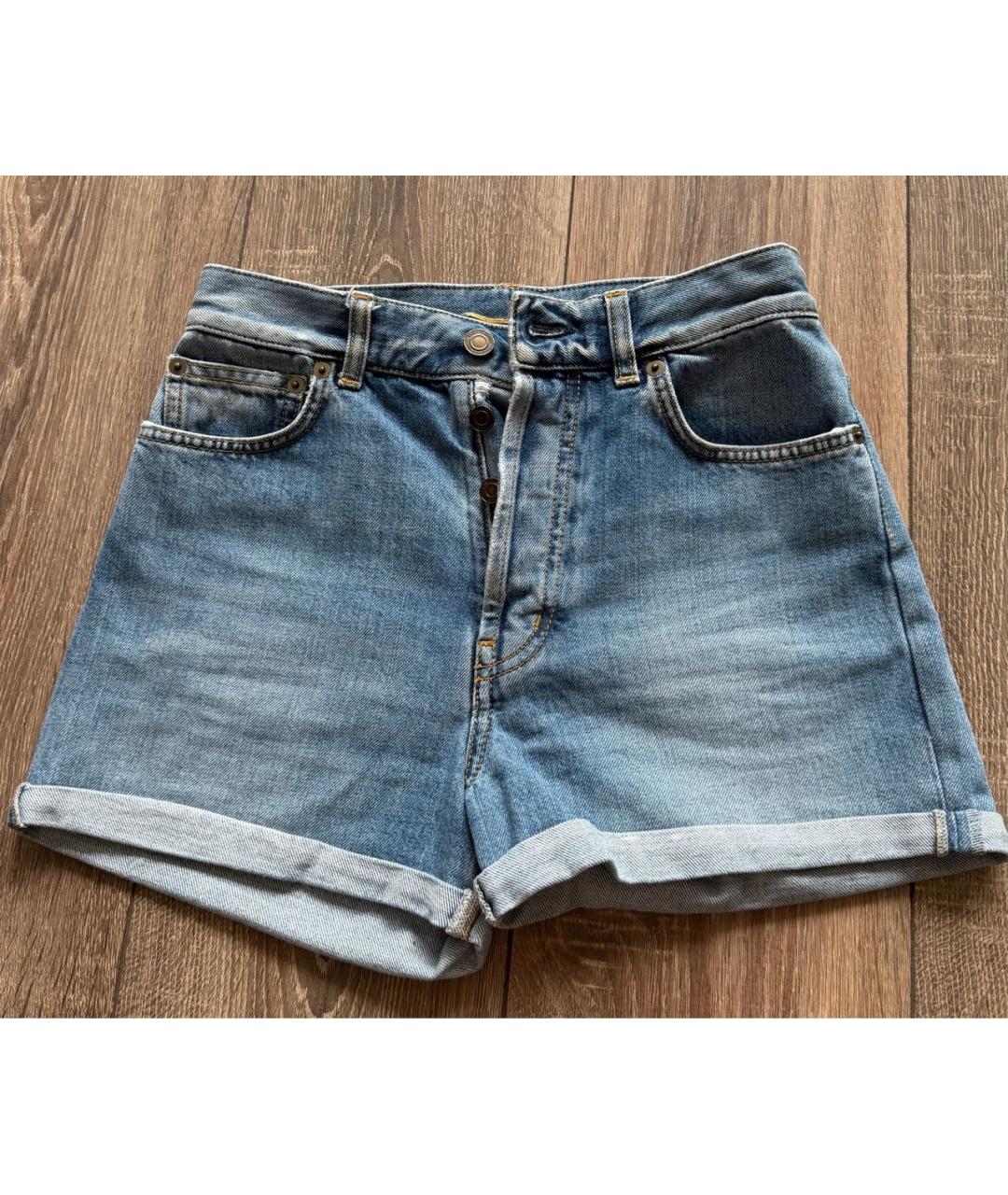 SAINT LAURENT Голубые деним шорты, фото 4