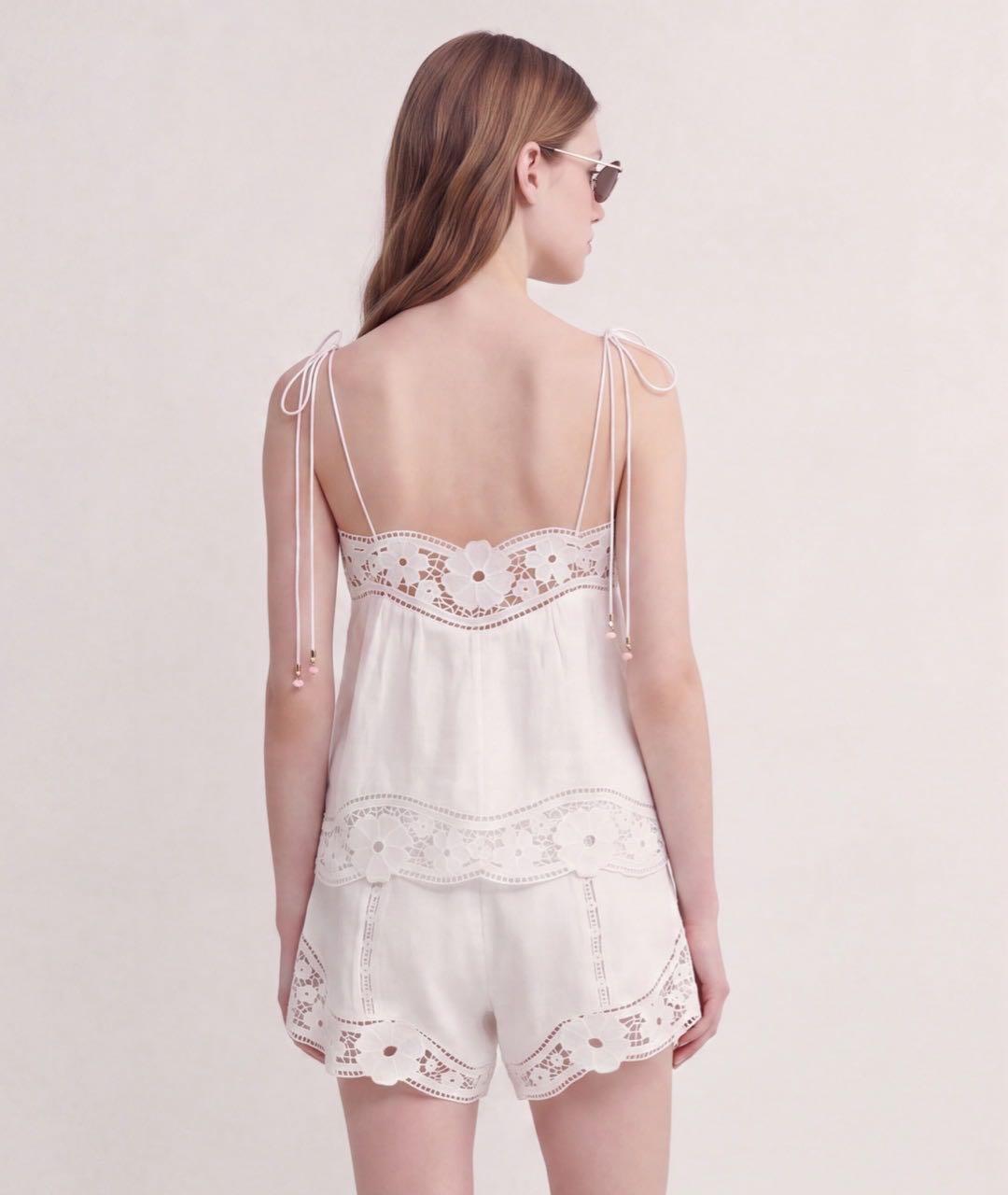 ZIMMERMANN Белая блузы, фото 3