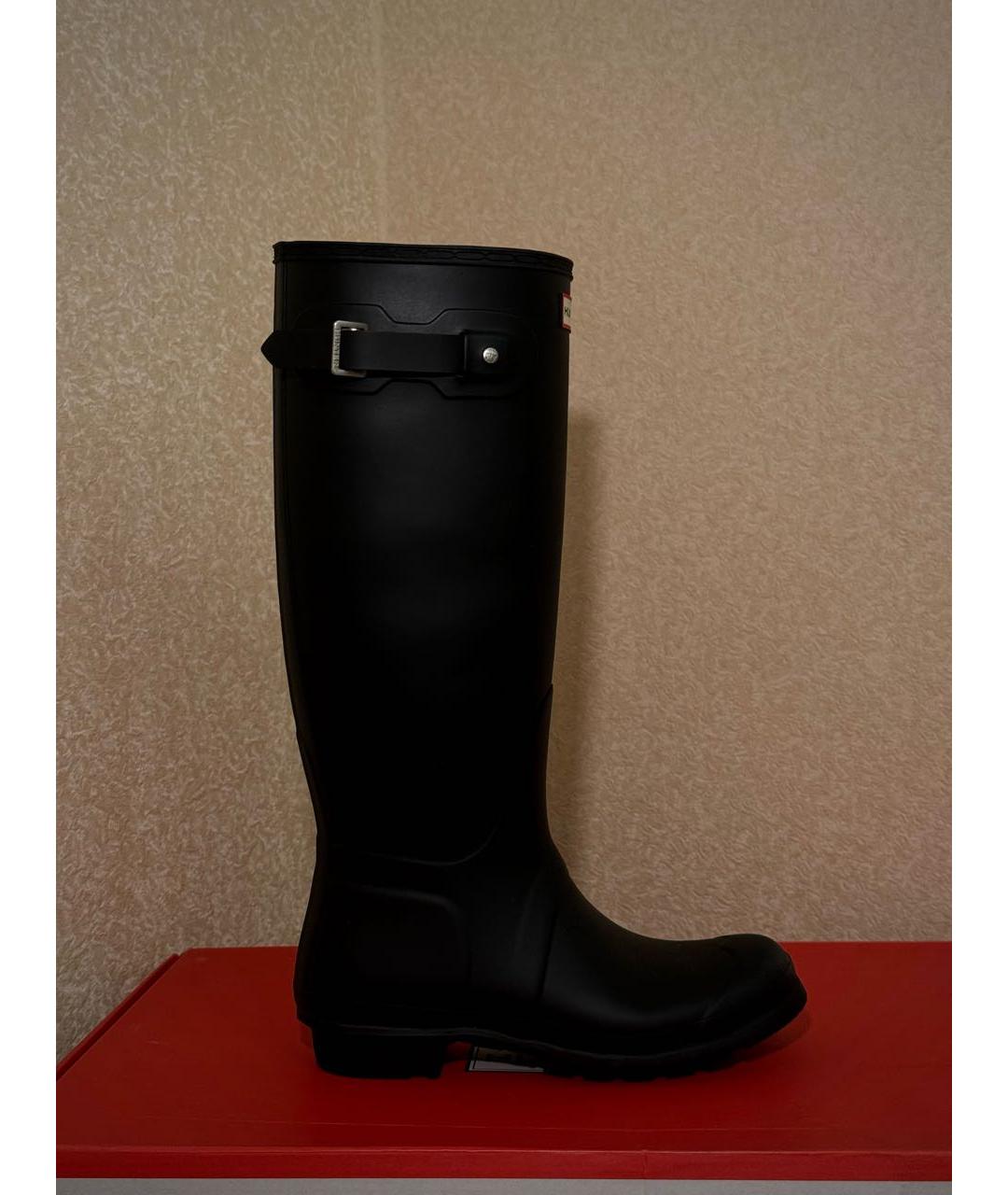 HUNTER Черные резиновые сапоги, фото 7