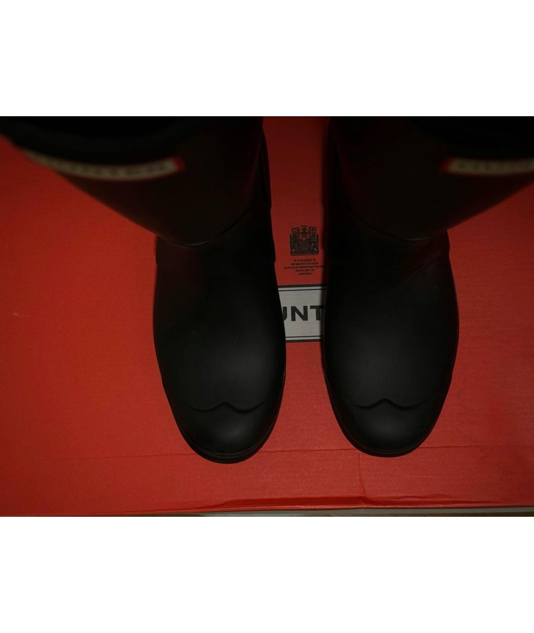 HUNTER Черные резиновые сапоги, фото 3