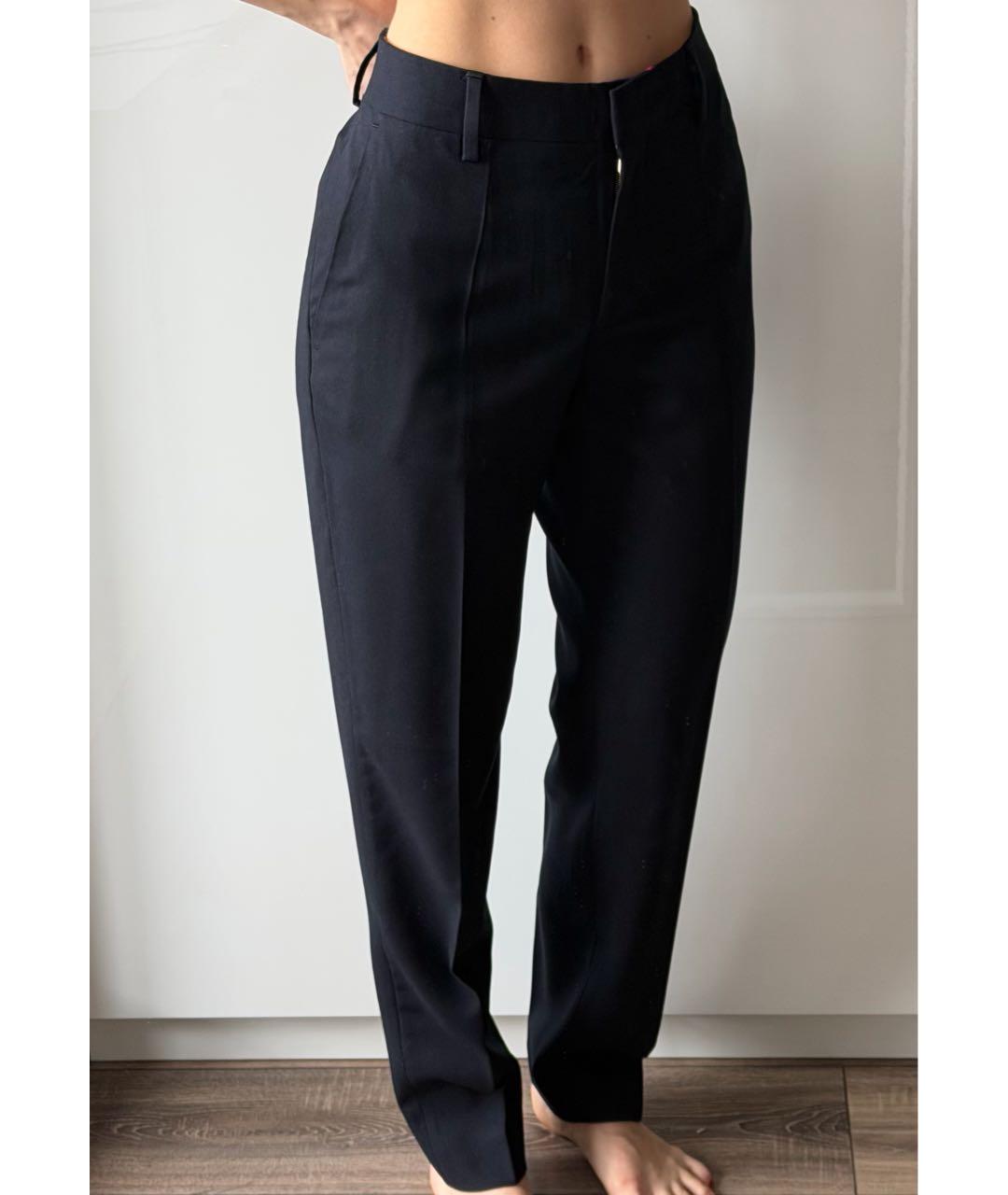 PAUL SMITH Темно-синие шерстяные брюки узкие, фото 3