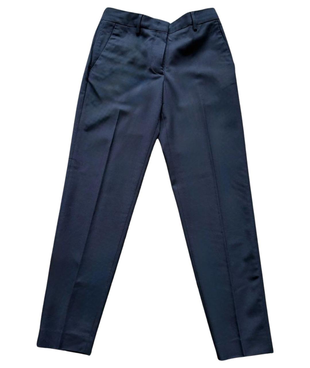 PAUL SMITH Темно-синие шерстяные брюки узкие, фото 1