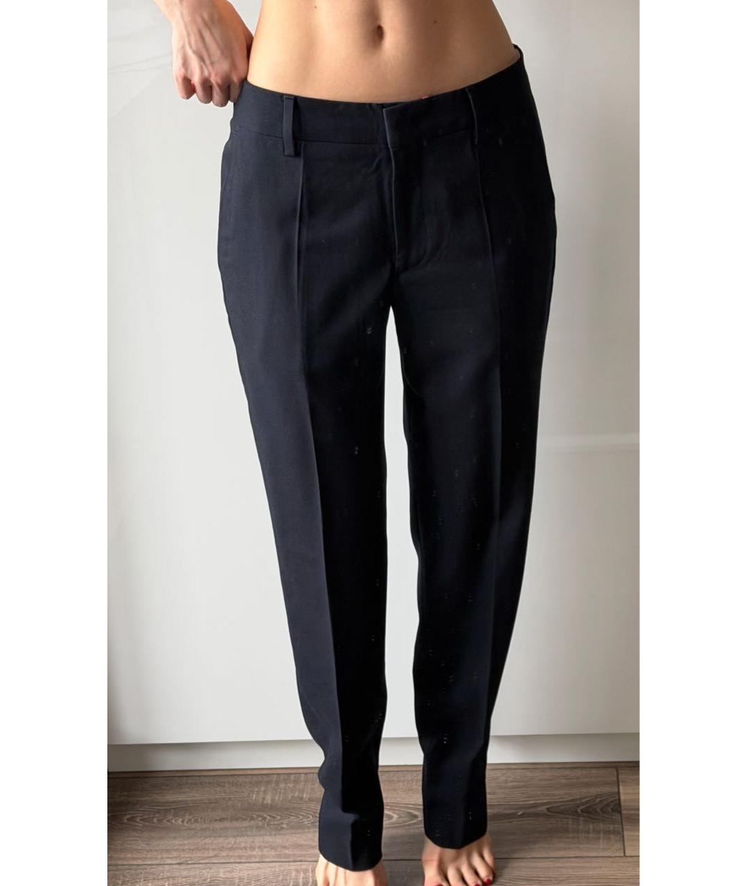 PAUL SMITH Темно-синие шерстяные брюки узкие, фото 2