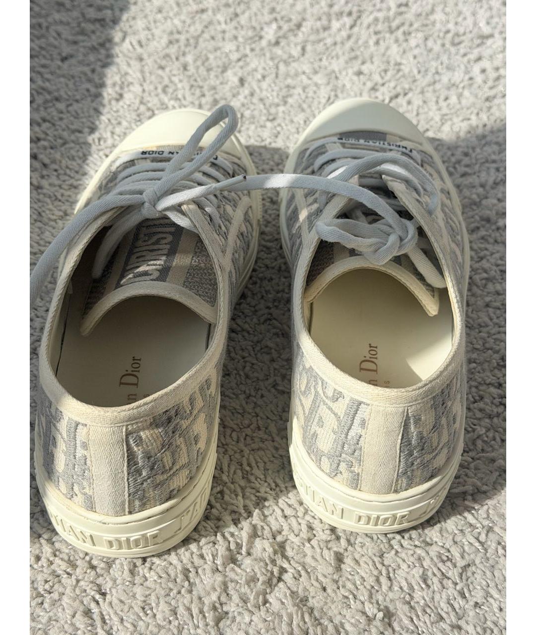 CHRISTIAN DIOR Белые текстильные кеды, фото 2