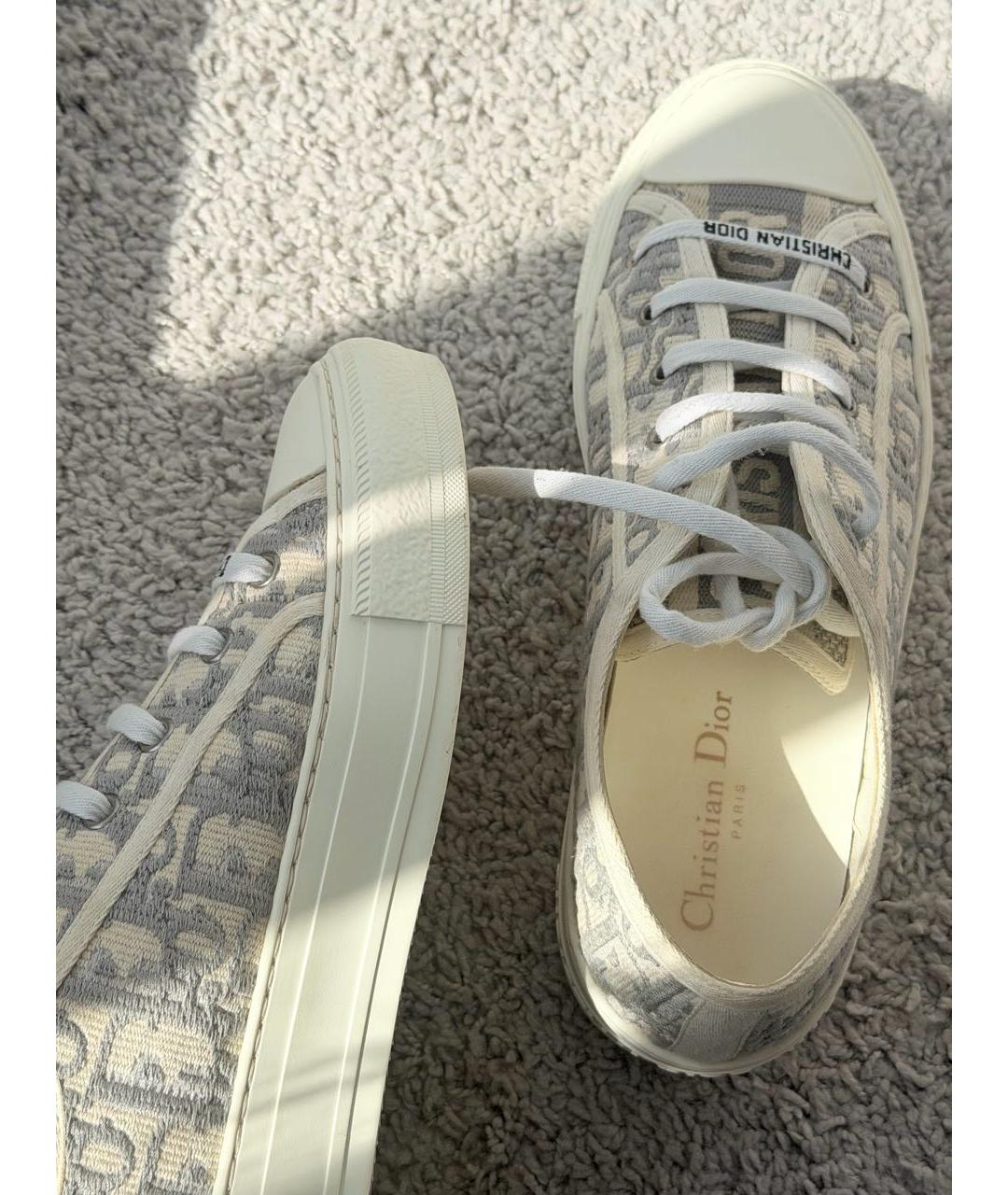 CHRISTIAN DIOR Белые текстильные кеды, фото 8