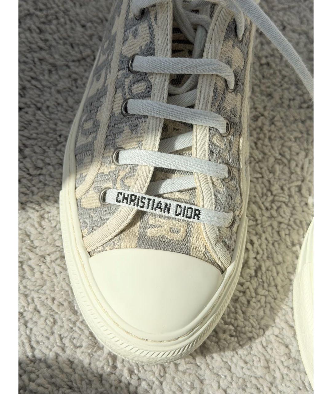 CHRISTIAN DIOR Белые текстильные кеды, фото 5