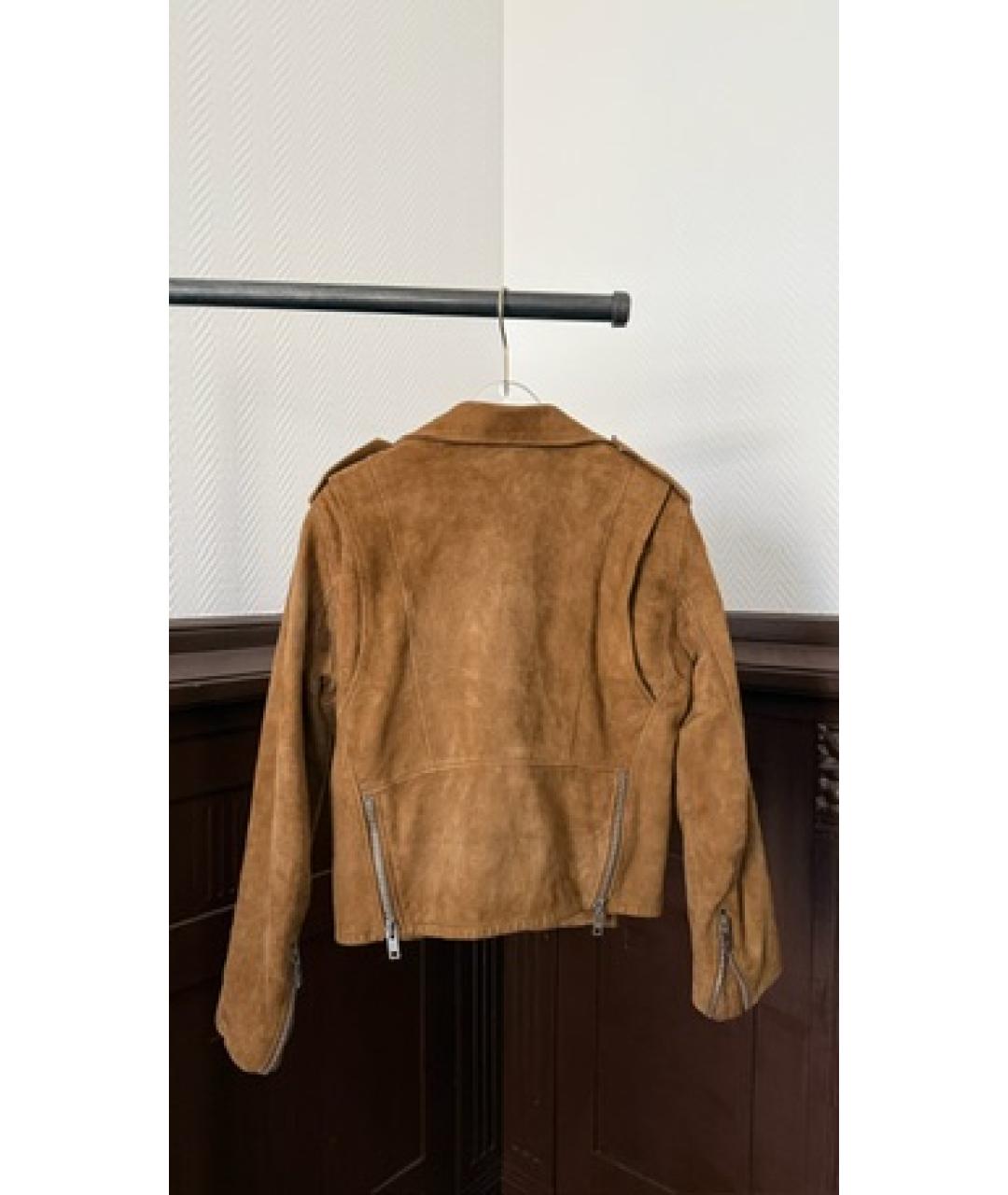 CELINE Горчичная замшевая куртка, фото 2