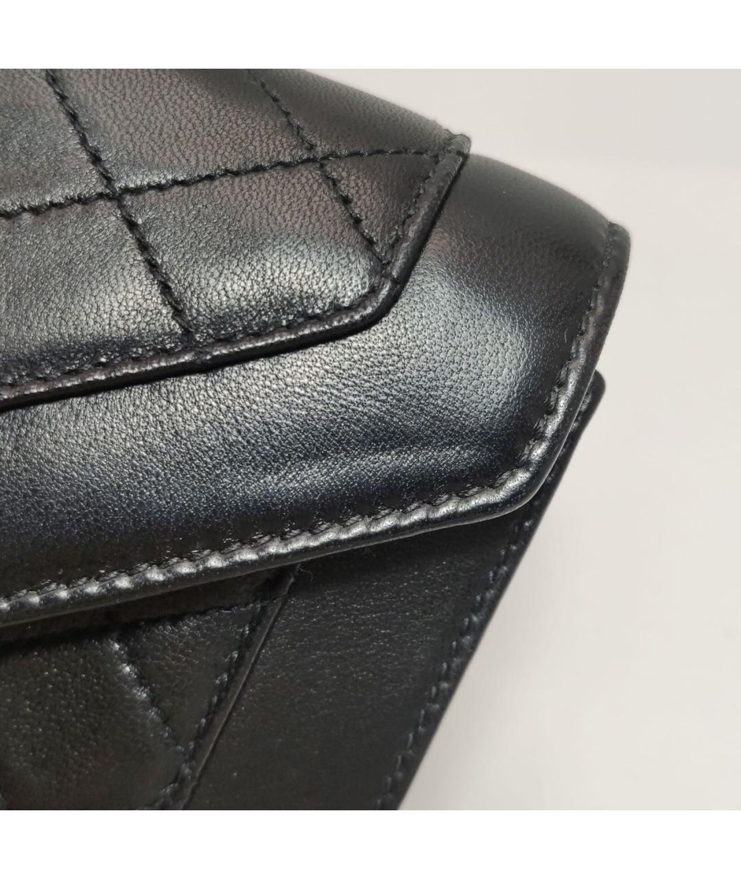 SAINT LAURENT Черная кожаная сумка через плечо, фото 7