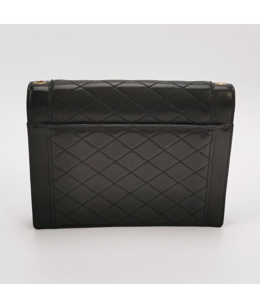 SAINT LAURENT Черная кожаная сумка через плечо, фото 3