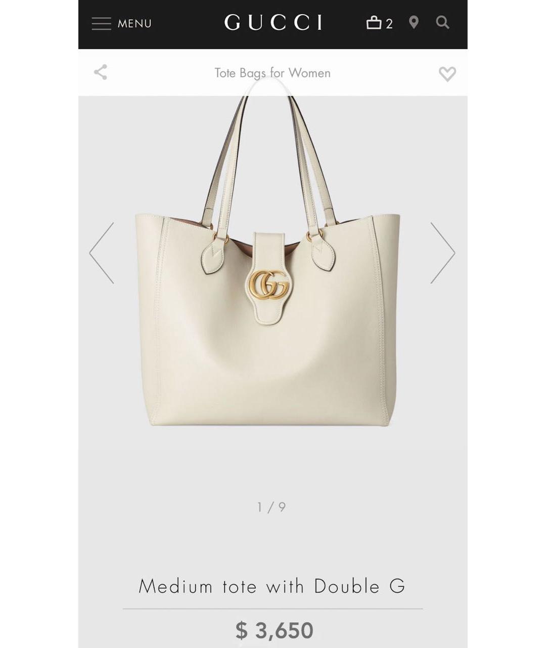 GUCCI Бежевая кожаная сумка тоут, фото 5