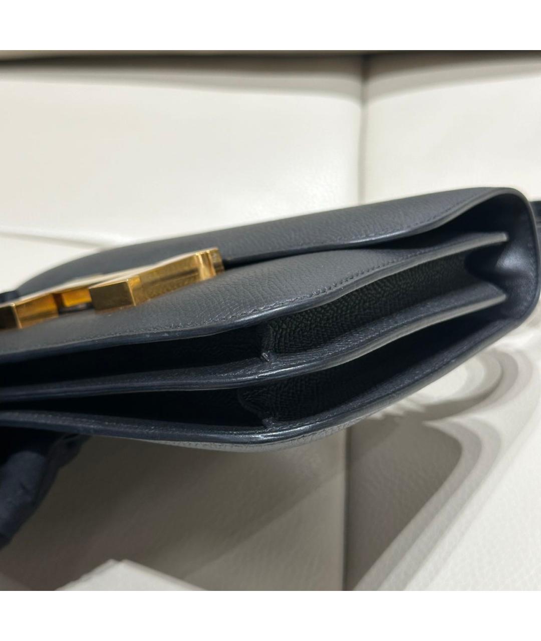 HERMES Черная кожаная сумка через плечо, фото 6