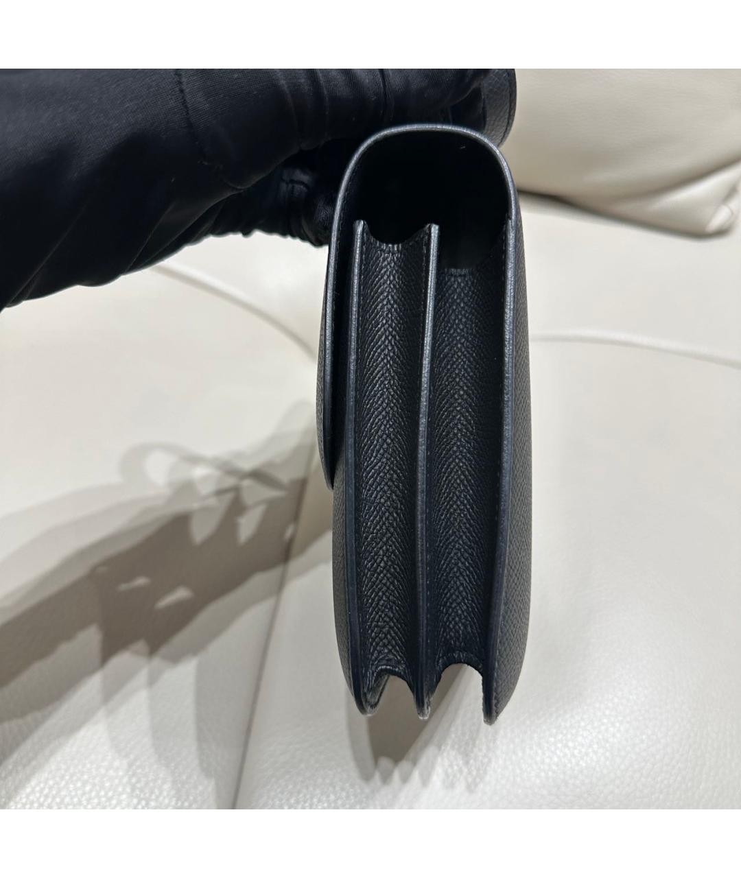 HERMES Черная кожаная сумка через плечо, фото 3