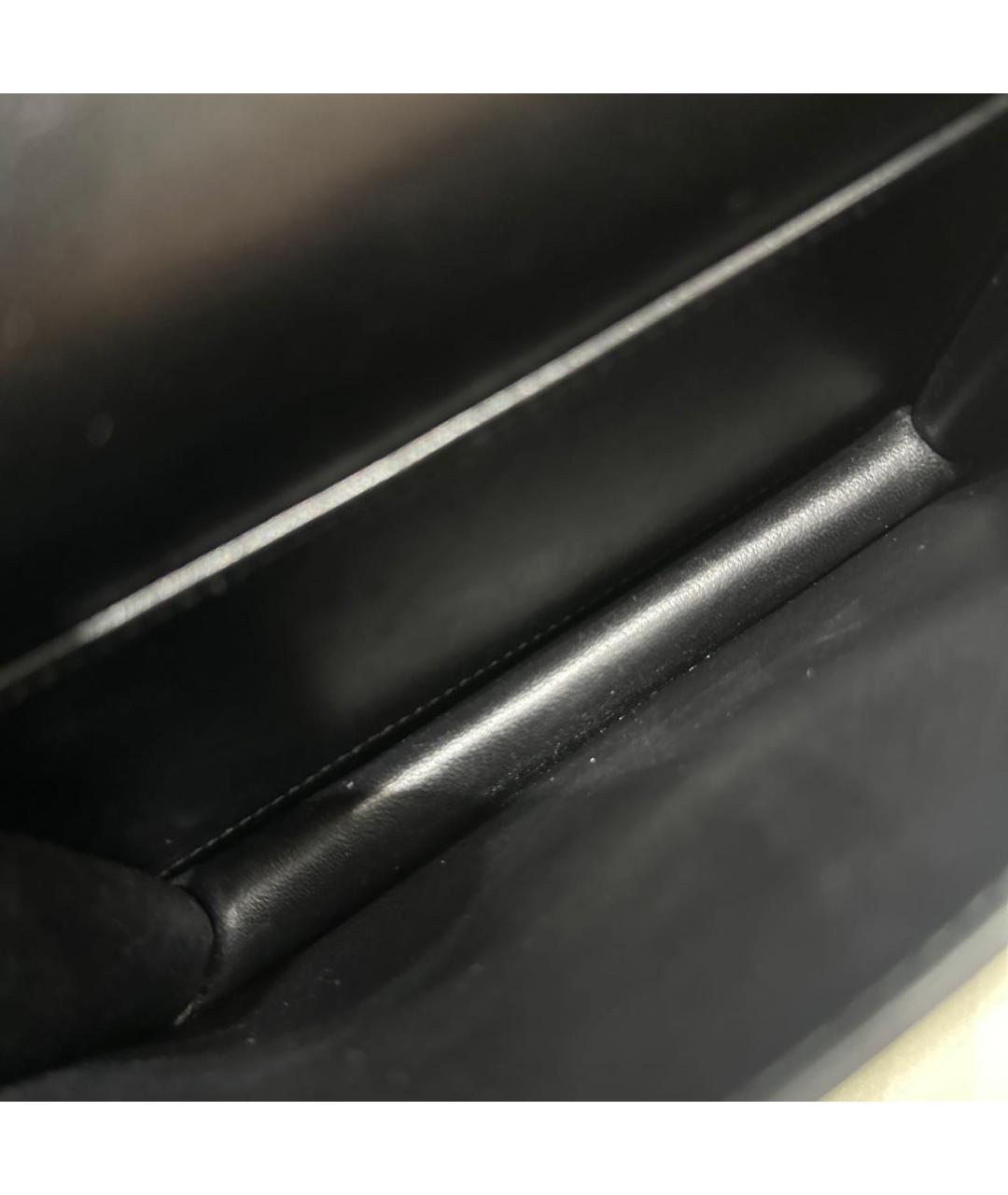 HERMES Черная кожаная сумка через плечо, фото 7