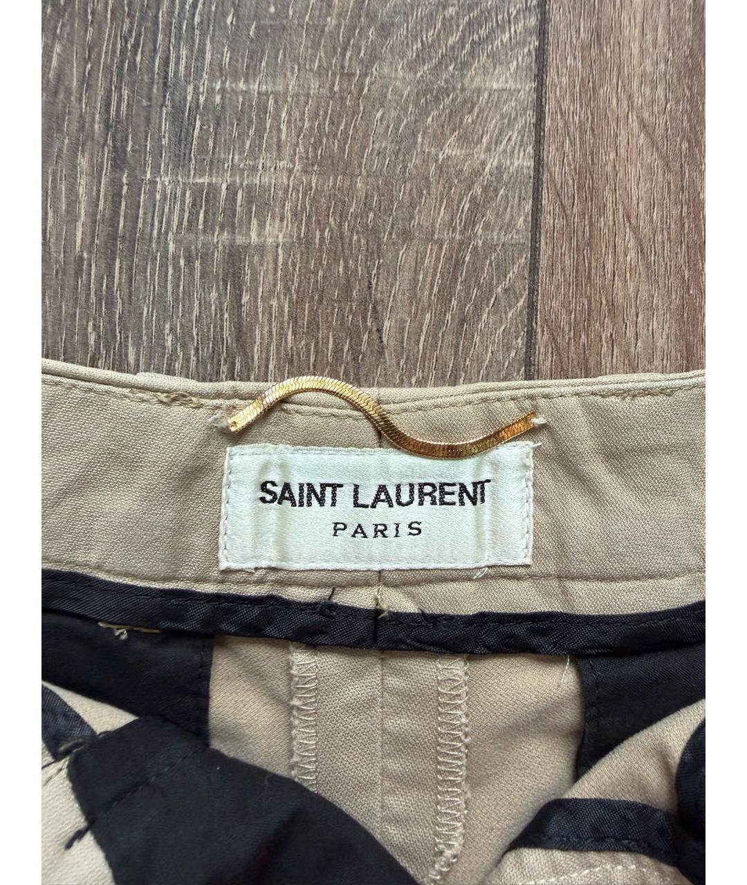 SAINT LAURENT Бежевые шорты, фото 2