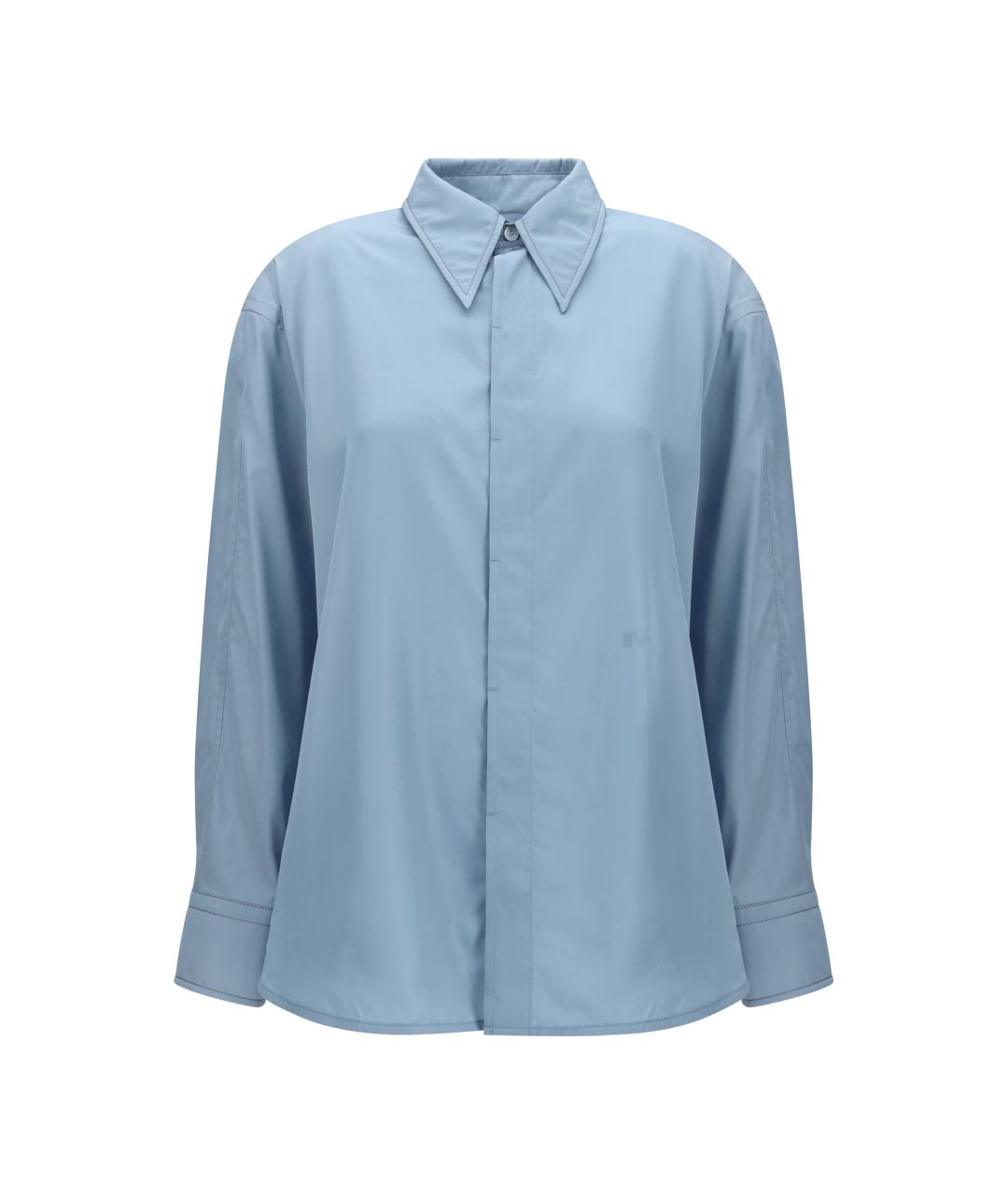 BOTTEGA VENETA Голубая вискозная рубашка, фото 1