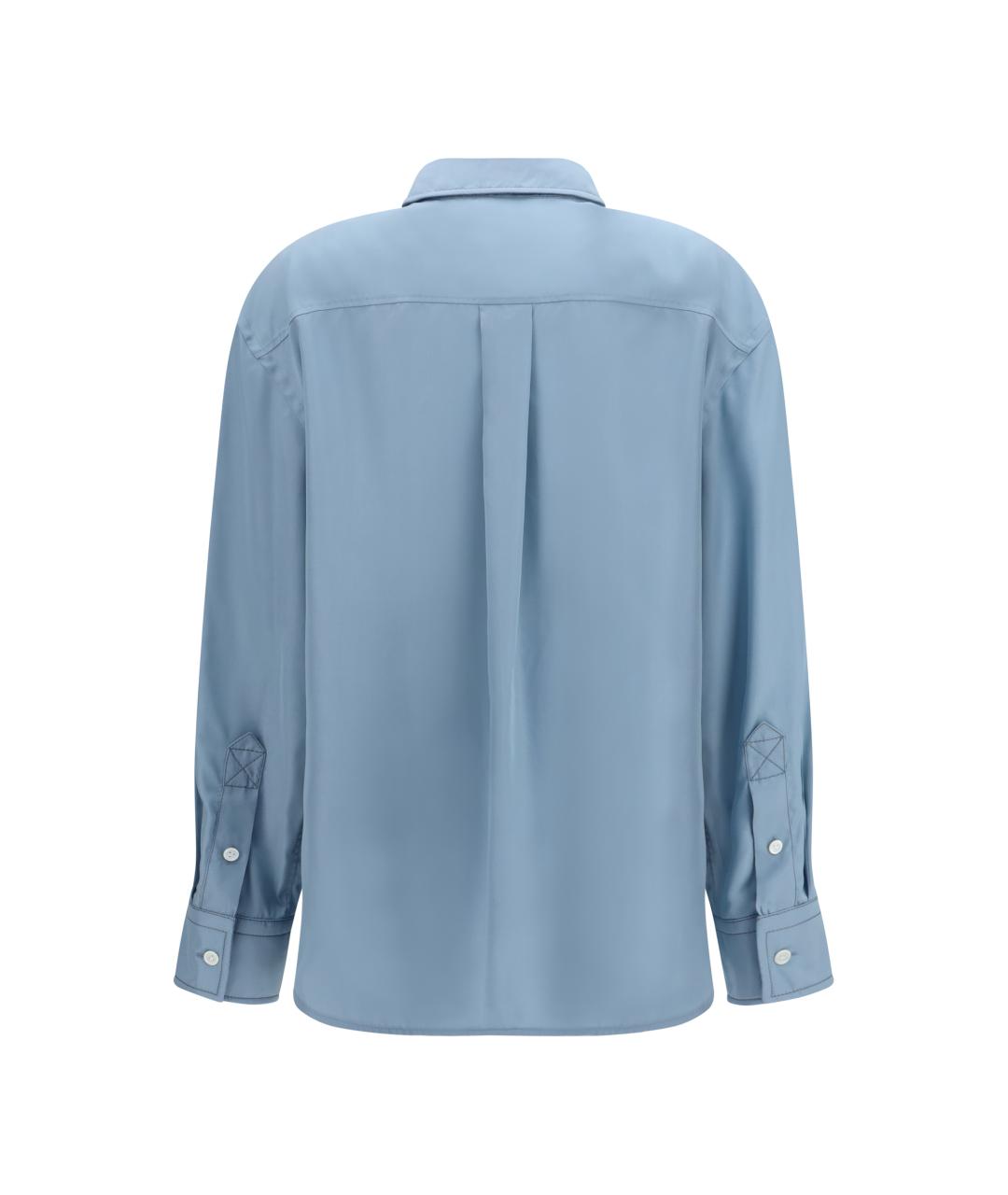 BOTTEGA VENETA Голубая вискозная рубашка, фото 2