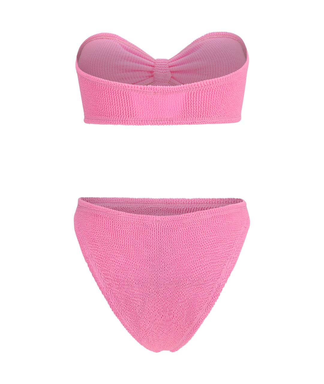 HUNZA G Розовый полиамидовый купальник, фото 2