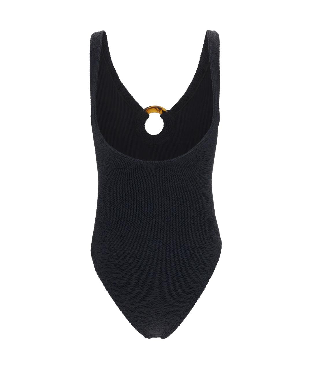 HUNZA G Черный полиамидовый купальник, фото 2