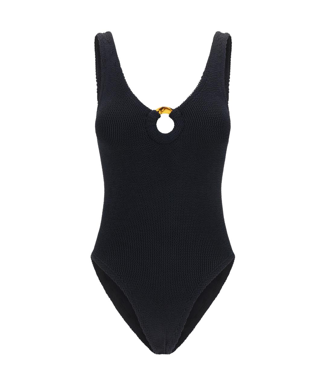 HUNZA G Черный полиамидовый купальник, фото 1