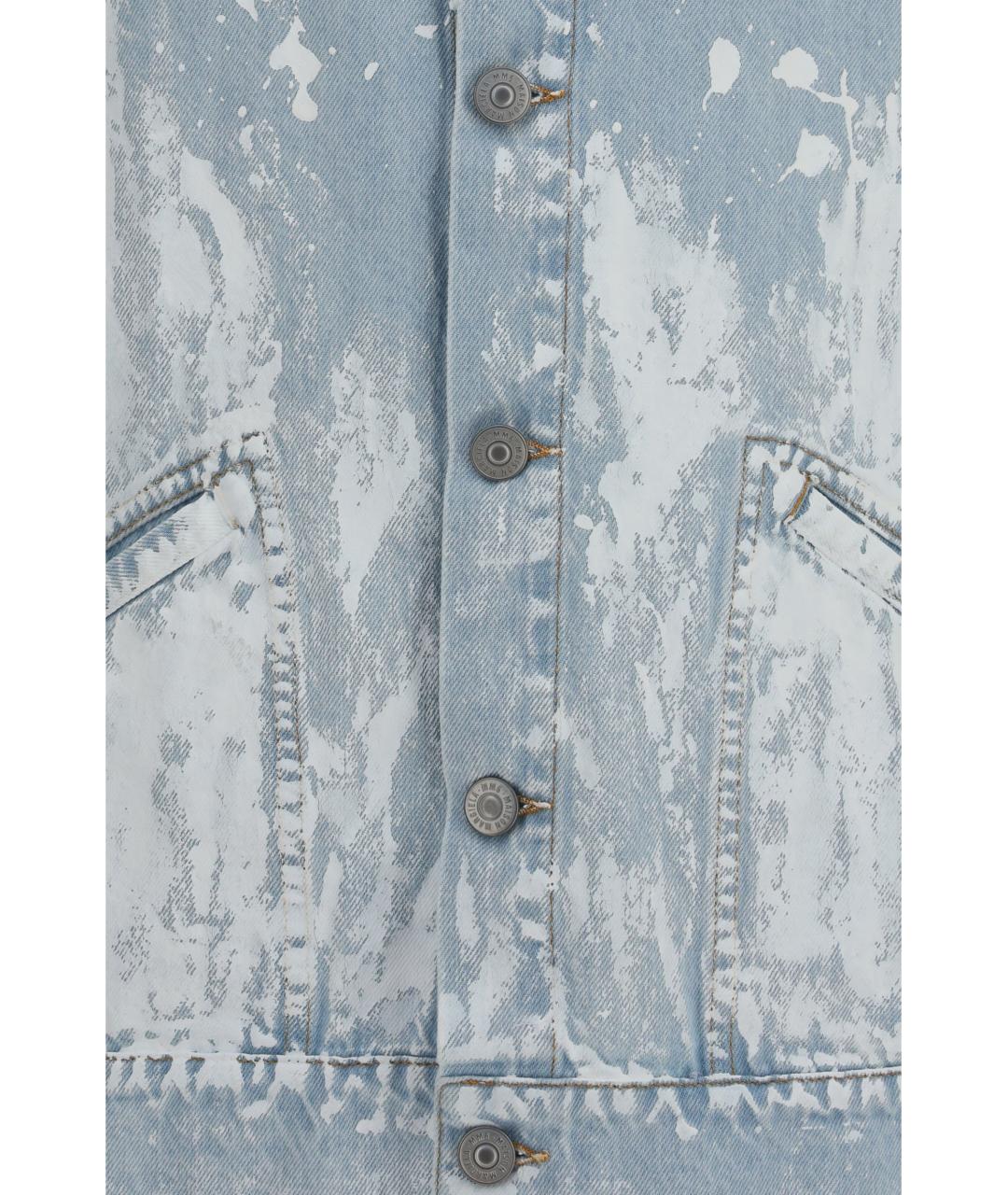MM6 MAISON MARGIELA Голубая хлопковая куртка, фото 3