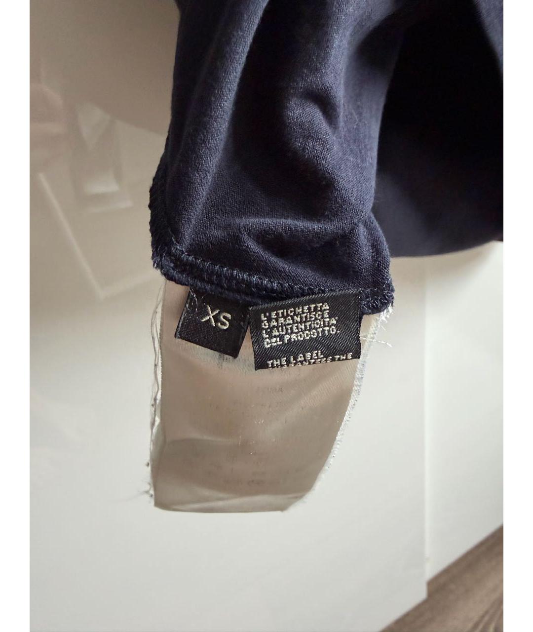 FENDI Темно-синяя хлопковая футболка, фото 3