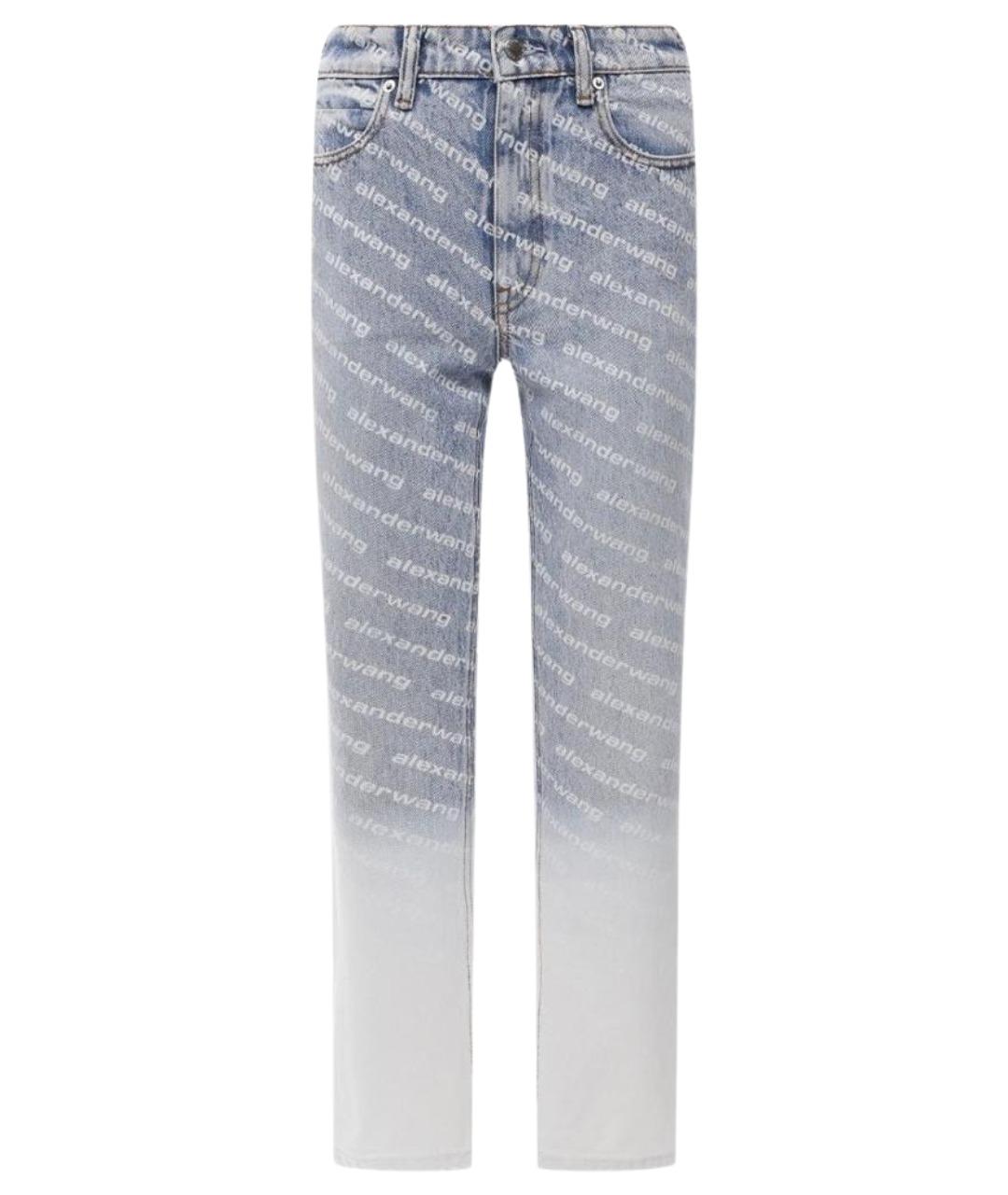 ALEXANDER WANG Голубые хлопковые прямые джинсы, фото 1