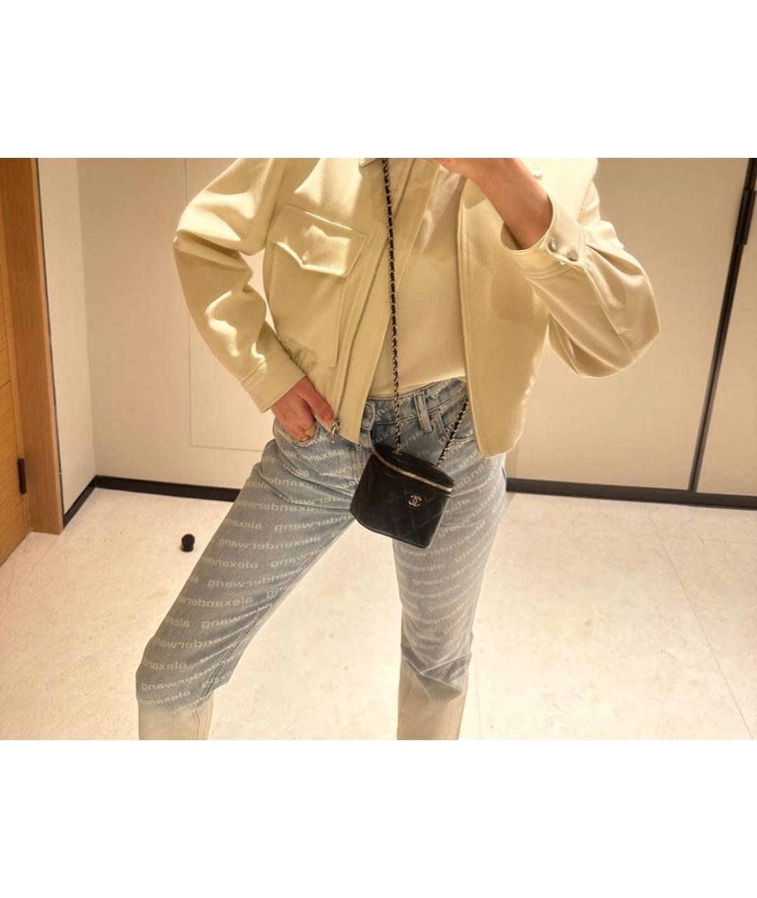 ALEXANDER WANG Голубые хлопковые прямые джинсы, фото 4