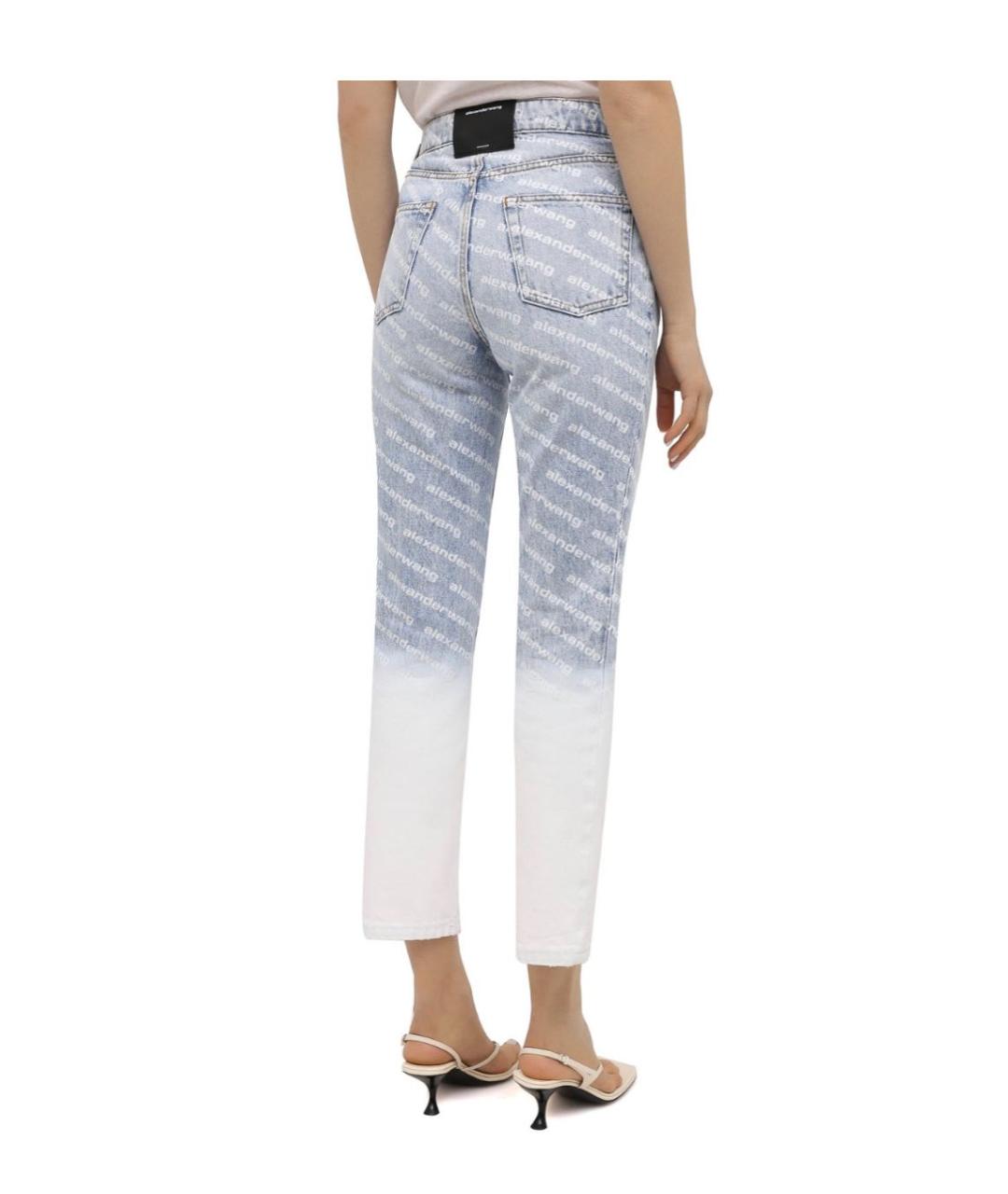 ALEXANDER WANG Голубые хлопковые прямые джинсы, фото 2