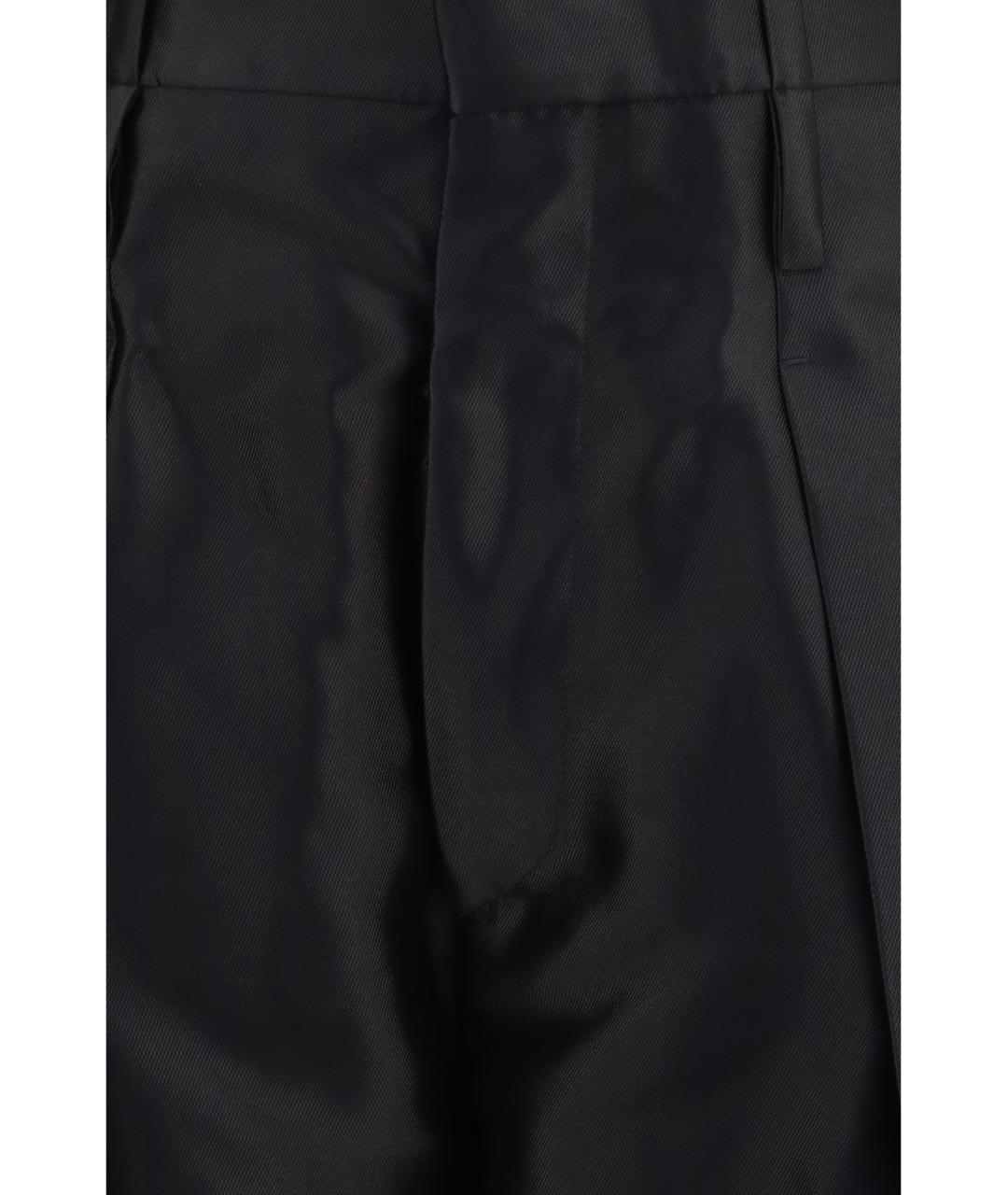 BOTTEGA VENETA Черные шерстяные прямые брюки, фото 3