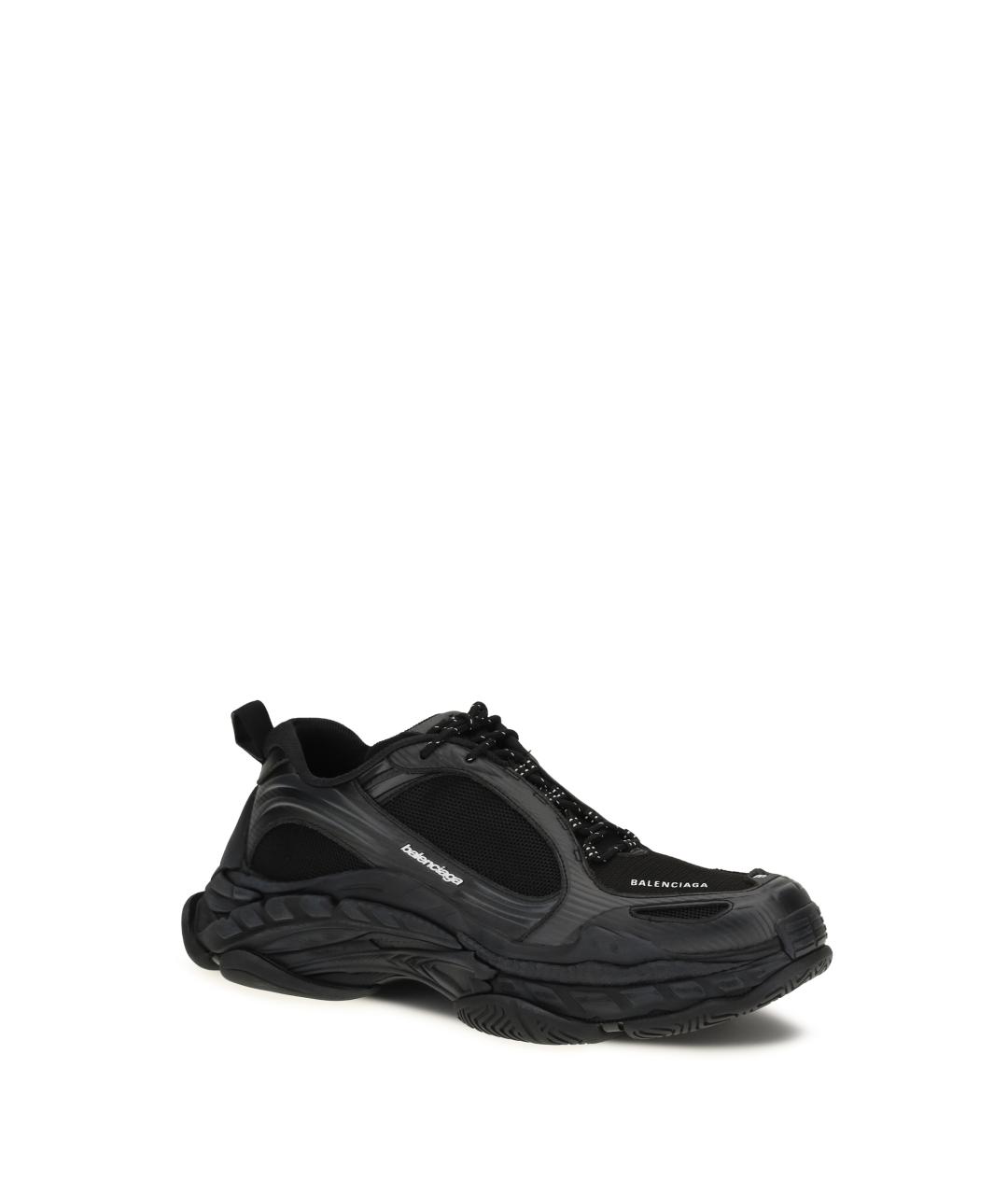 BALENCIAGA Черные текстильные низкие кроссовки / кеды, фото 2