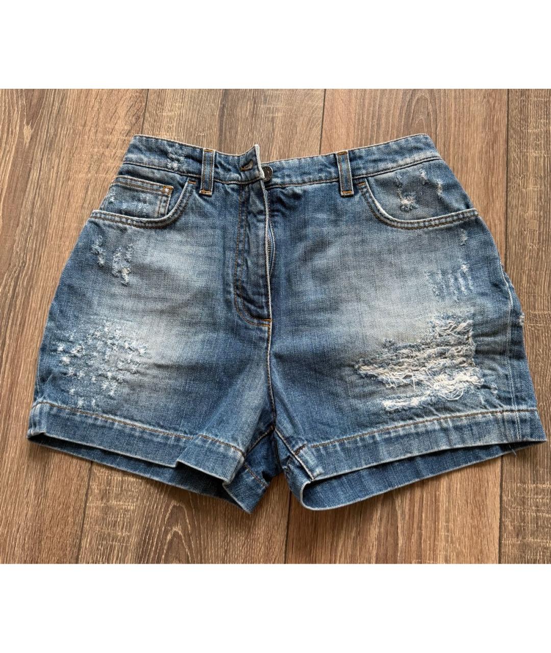 DOLCE&GABBANA Голубые деним шорты, фото 6
