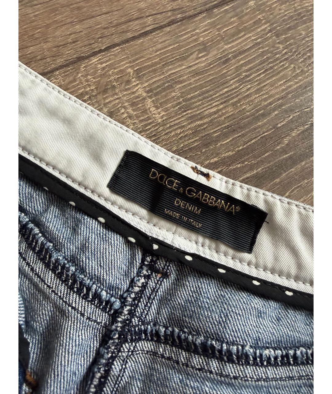 DOLCE&GABBANA Голубые деним шорты, фото 4