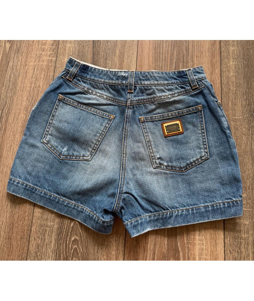 DOLCE&GABBANA Голубые деним шорты, фото 2