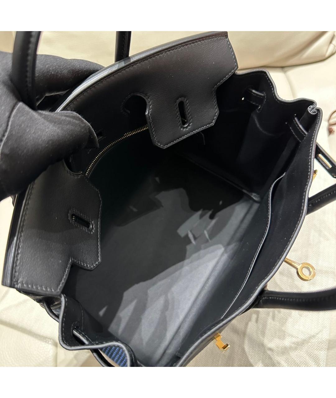 HERMES Синяя сумка с короткими ручками, фото 7