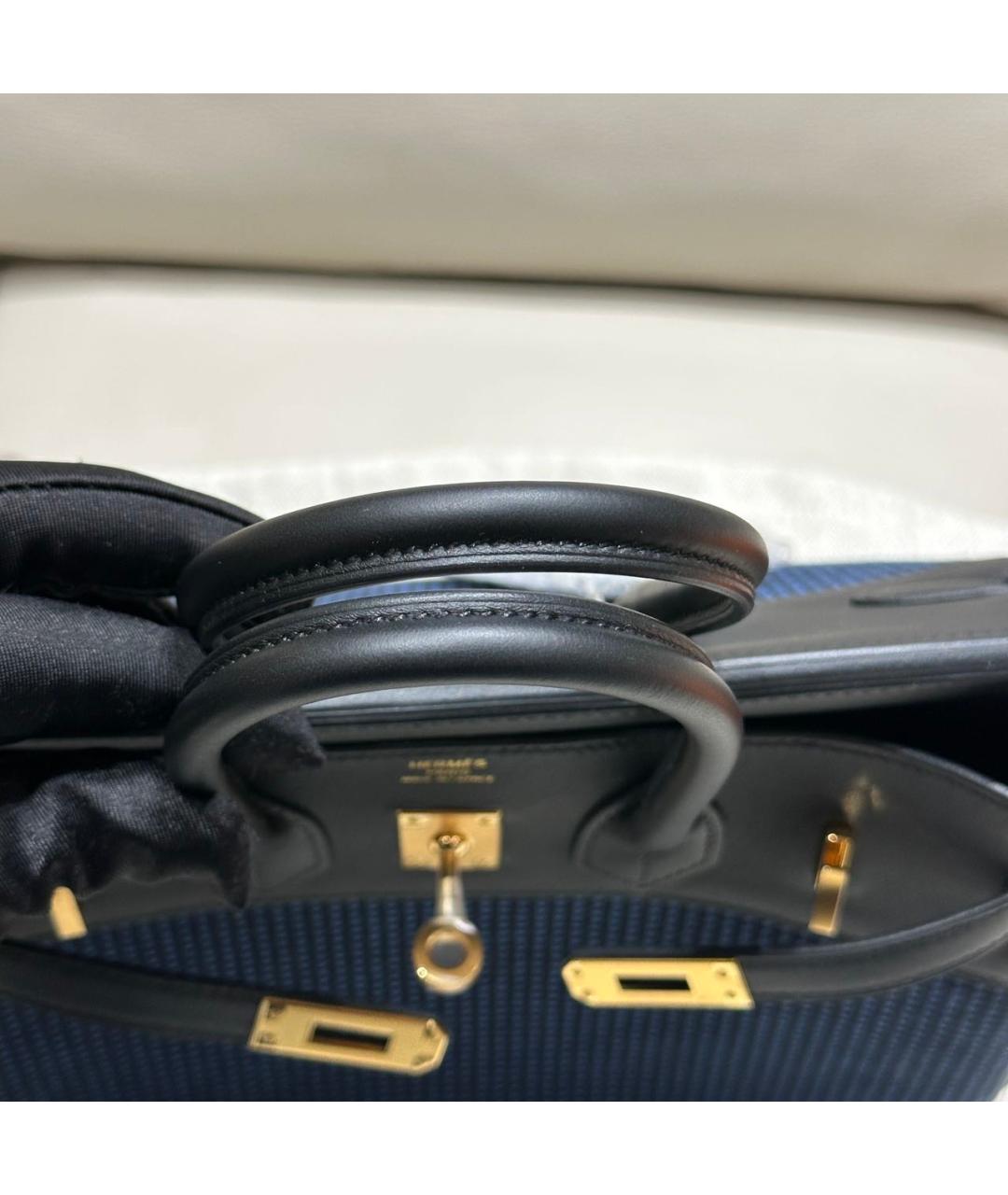 HERMES Синяя сумка с короткими ручками, фото 5