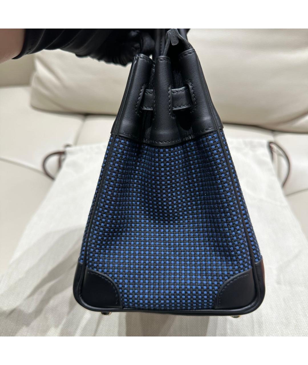 HERMES Синяя сумка с короткими ручками, фото 3