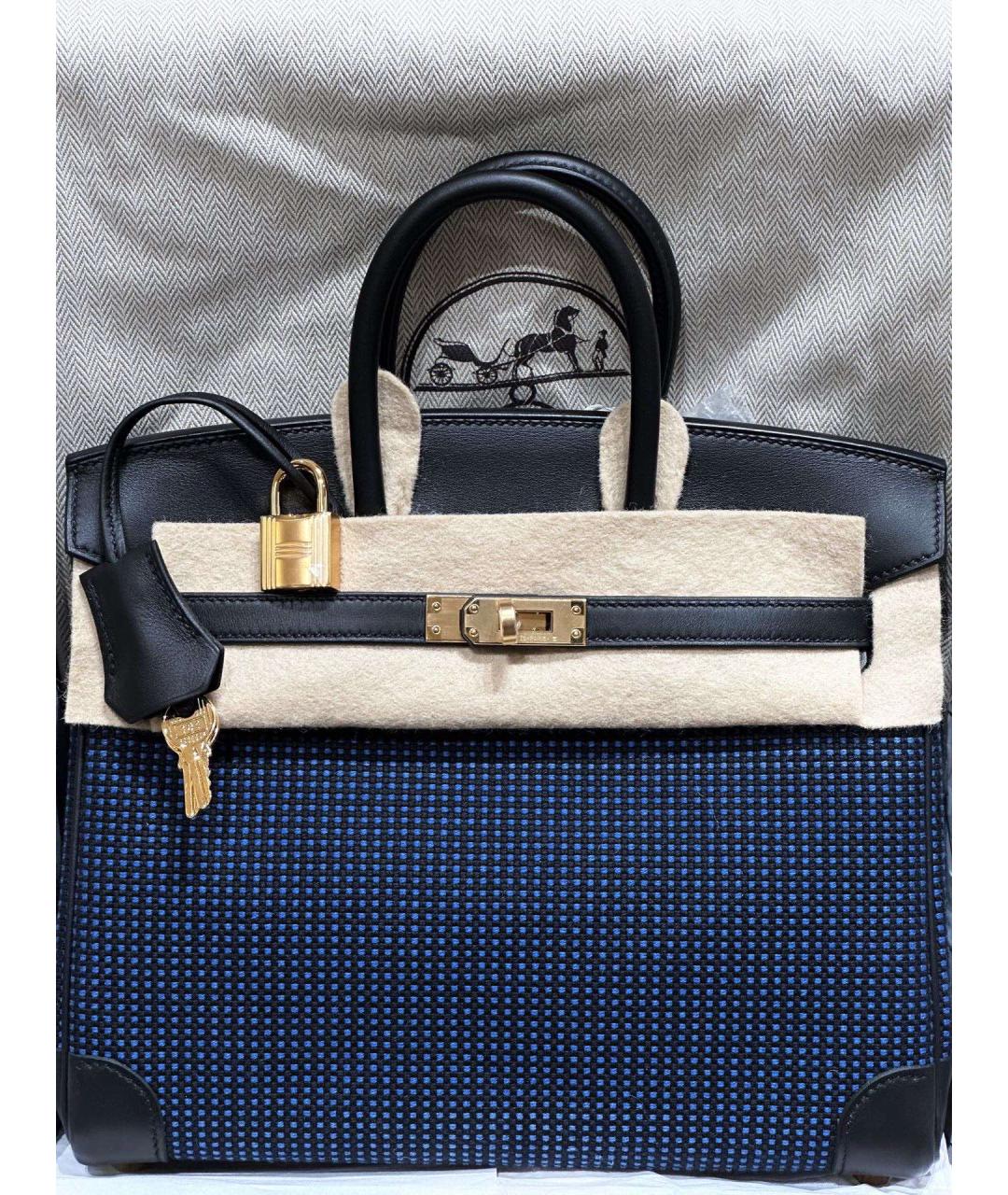 HERMES Синяя сумка с короткими ручками, фото 9
