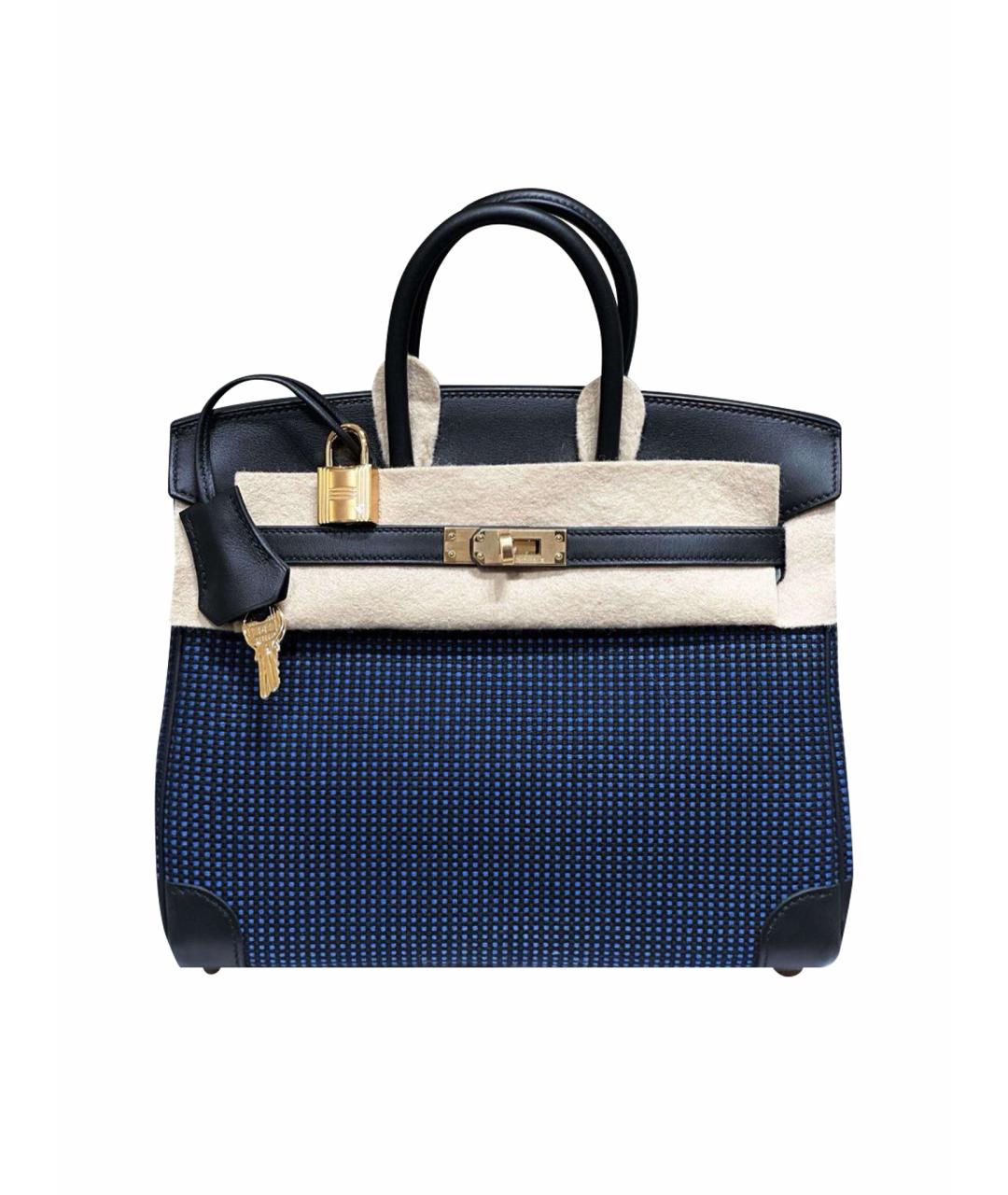HERMES Синяя сумка с короткими ручками, фото 1