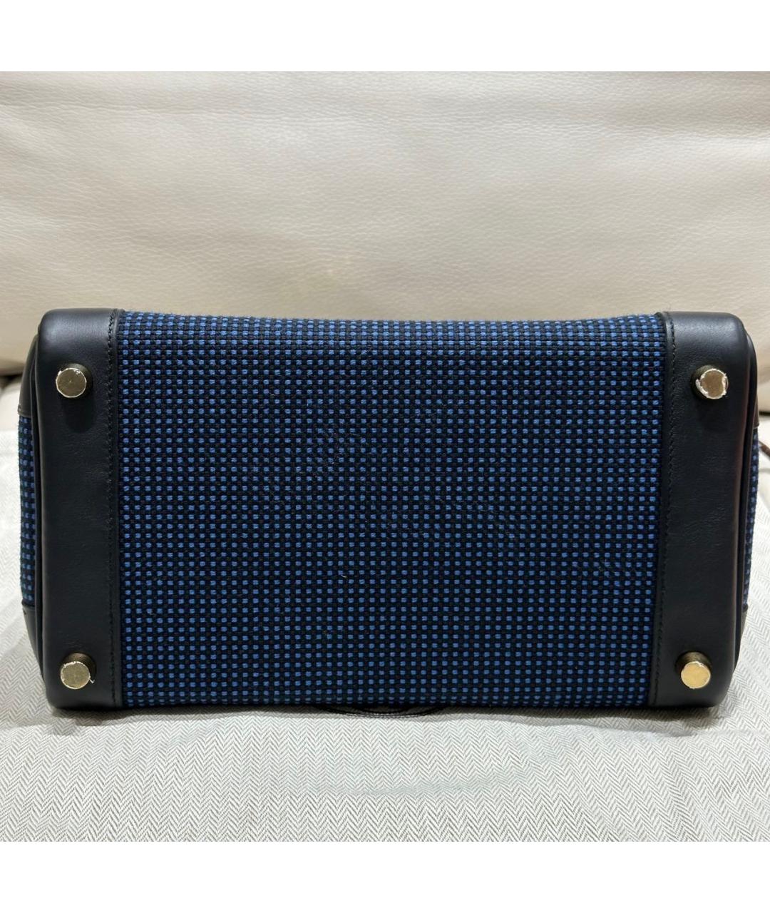 HERMES Синяя сумка с короткими ручками, фото 4