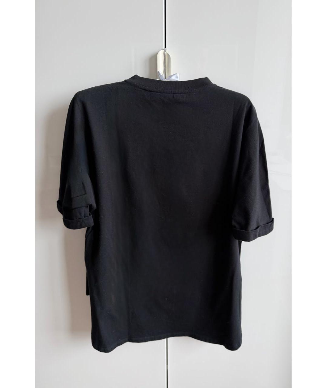 FENDI Черная хлопковая футболка, фото 2