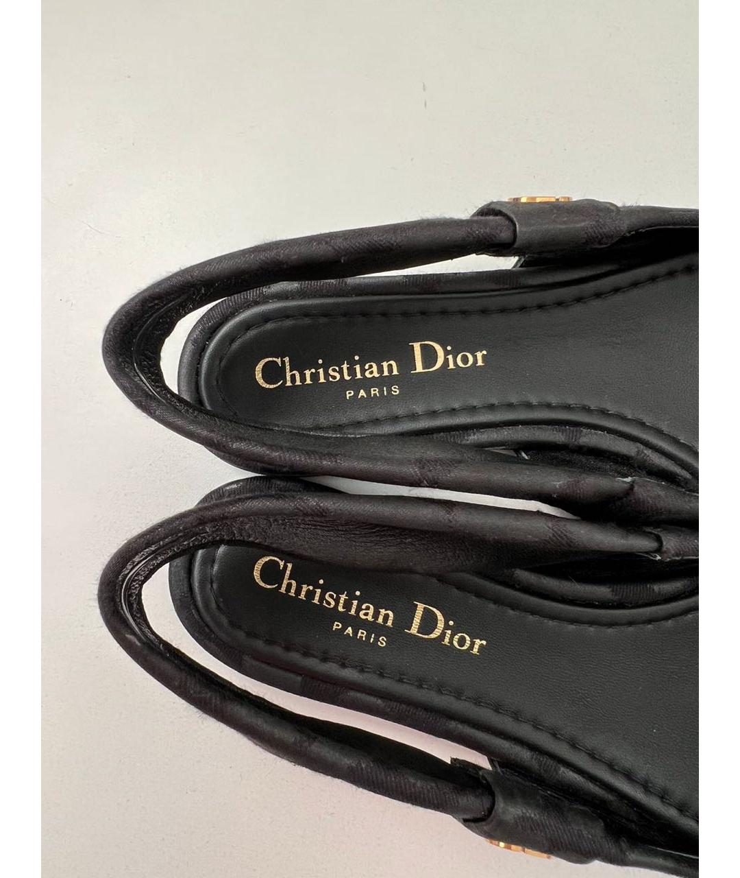 CHRISTIAN DIOR Черные балетки, фото 3