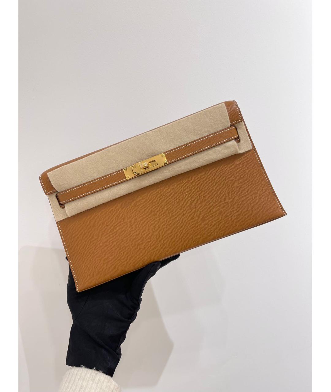 HERMES Коричневая кожаная сумка через плечо, фото 2